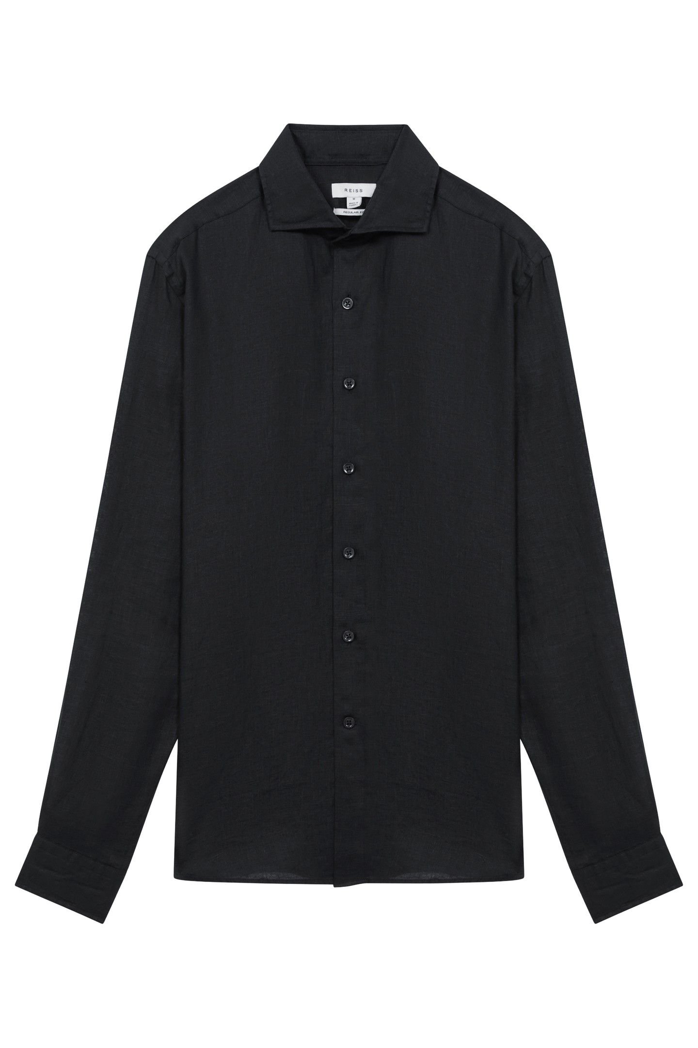 LONGSLEEVE LINEN SHIRT BLACK 8