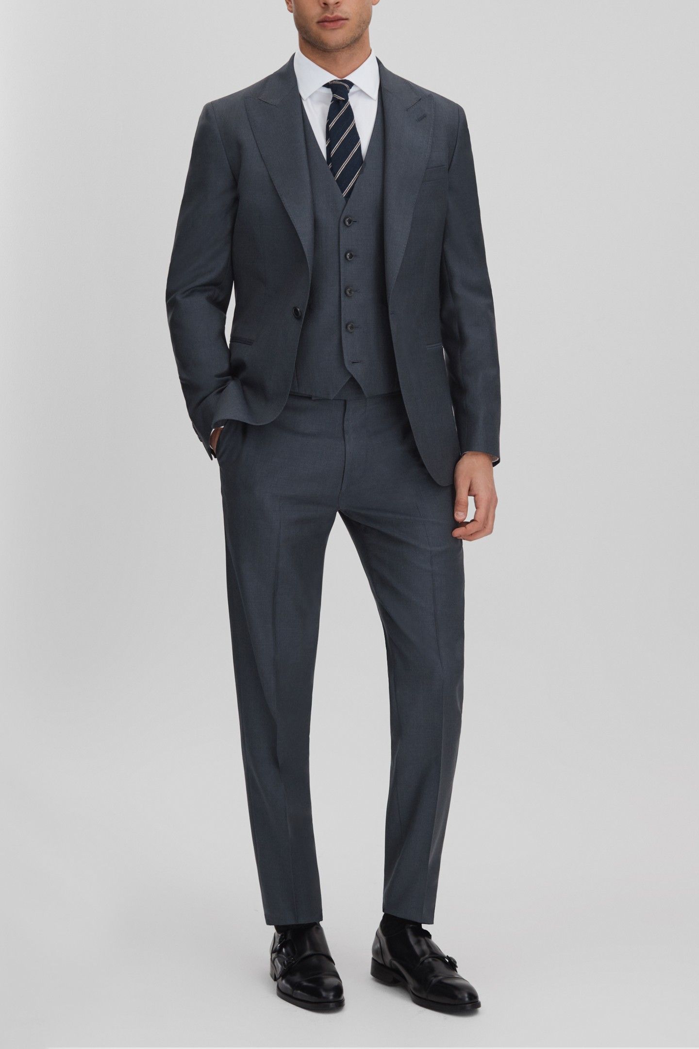 PLAIN WEAVE WAISTCOAT AIRFORCE BLUE 2