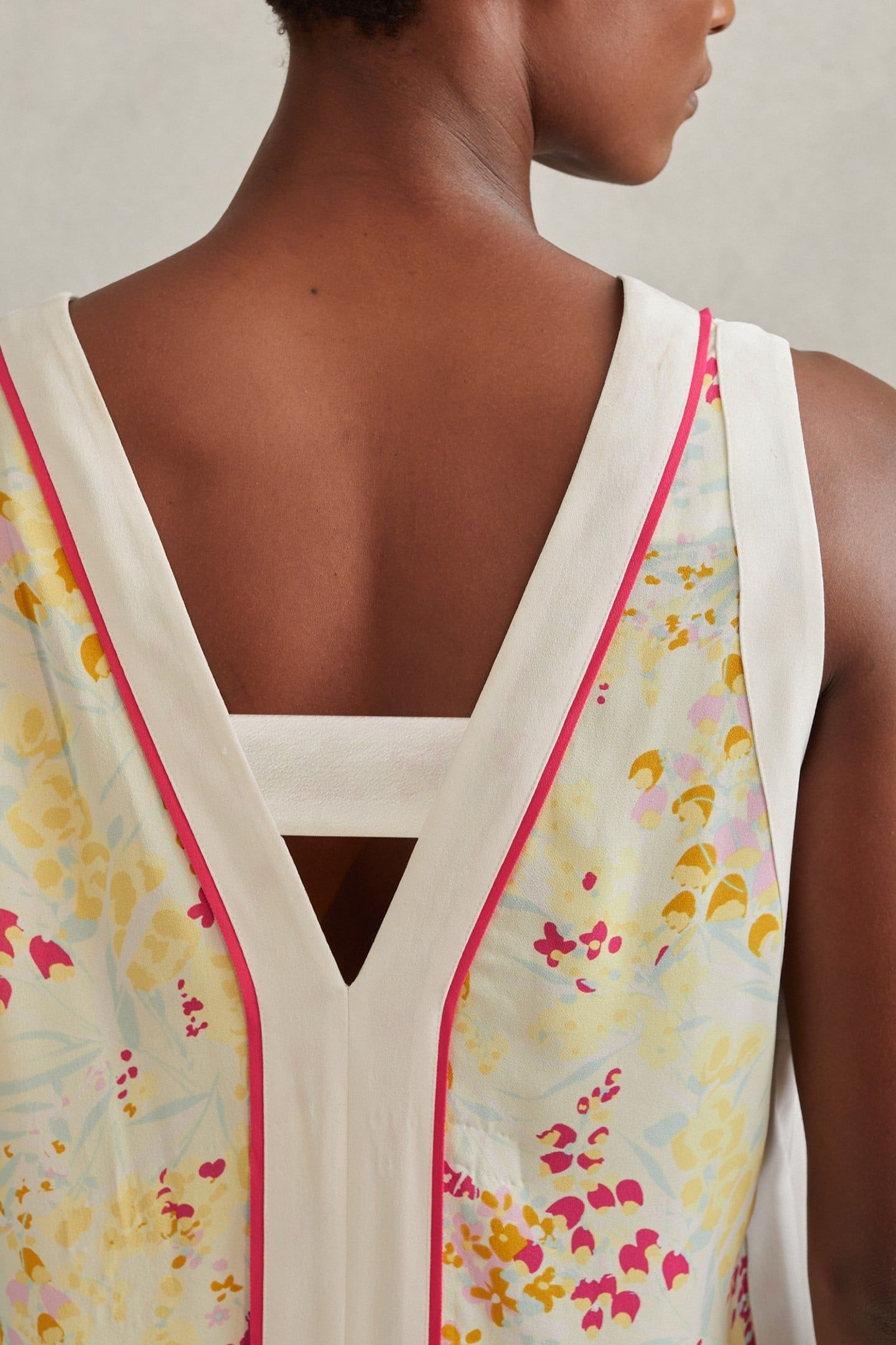 BUTTERCUP PRINTED BLOCK MAXI DRESS PINK/YELLOW 4