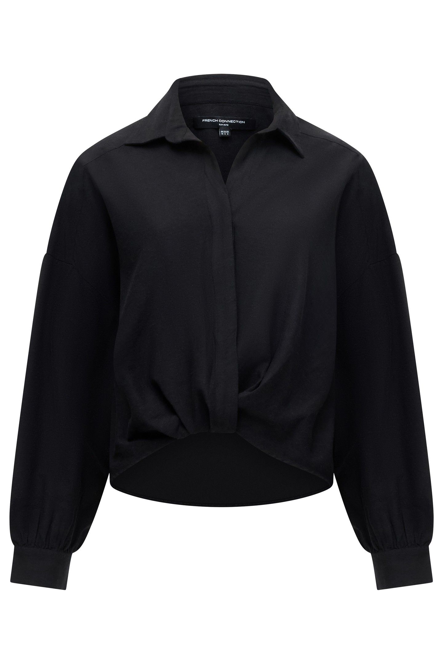 ARIETTE LIN BLENDLS TUCK SHIRT BLACK 4