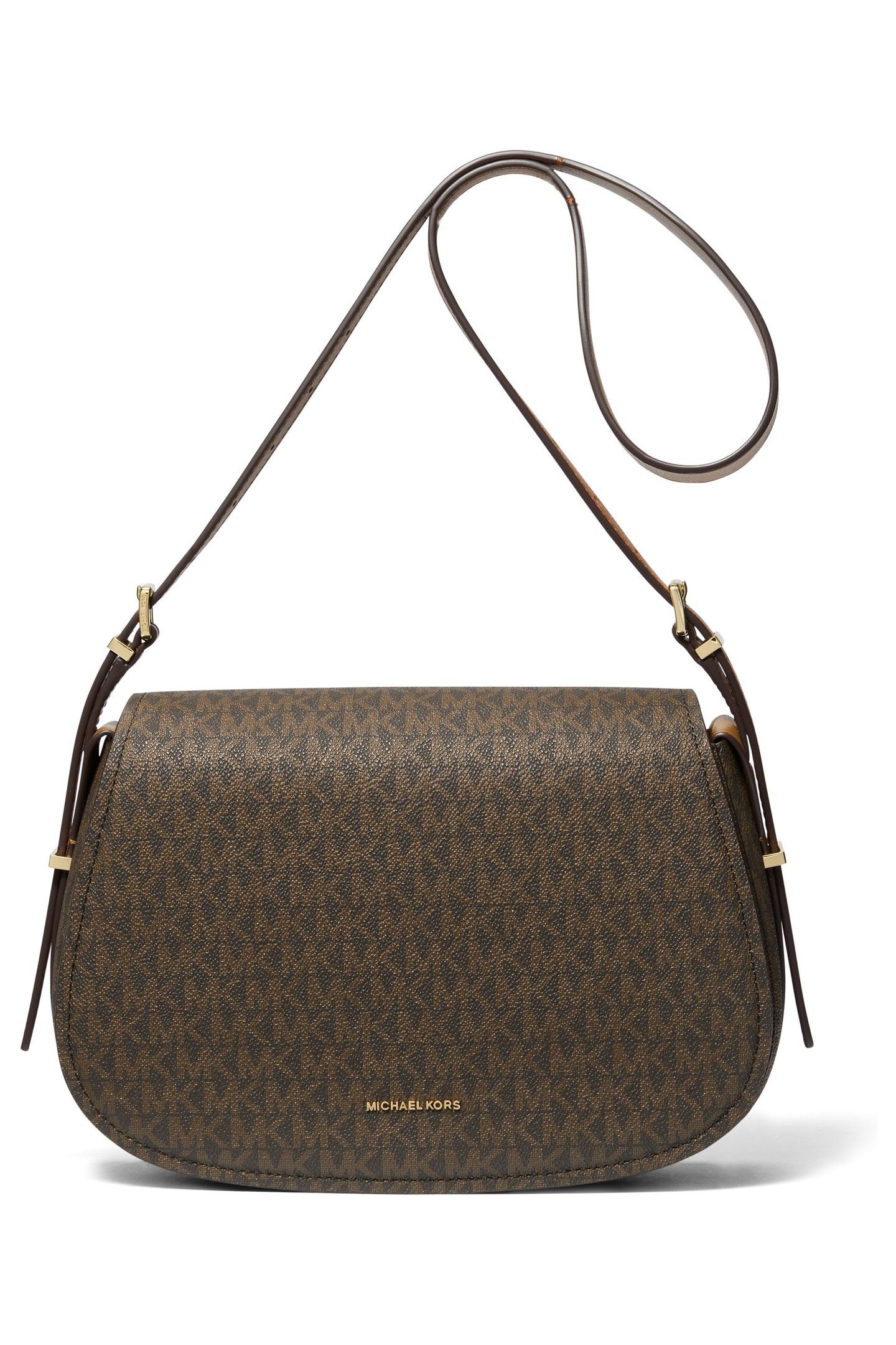 MEDIUM FLAP MESSENGER BAG BROWN/ACORN 1