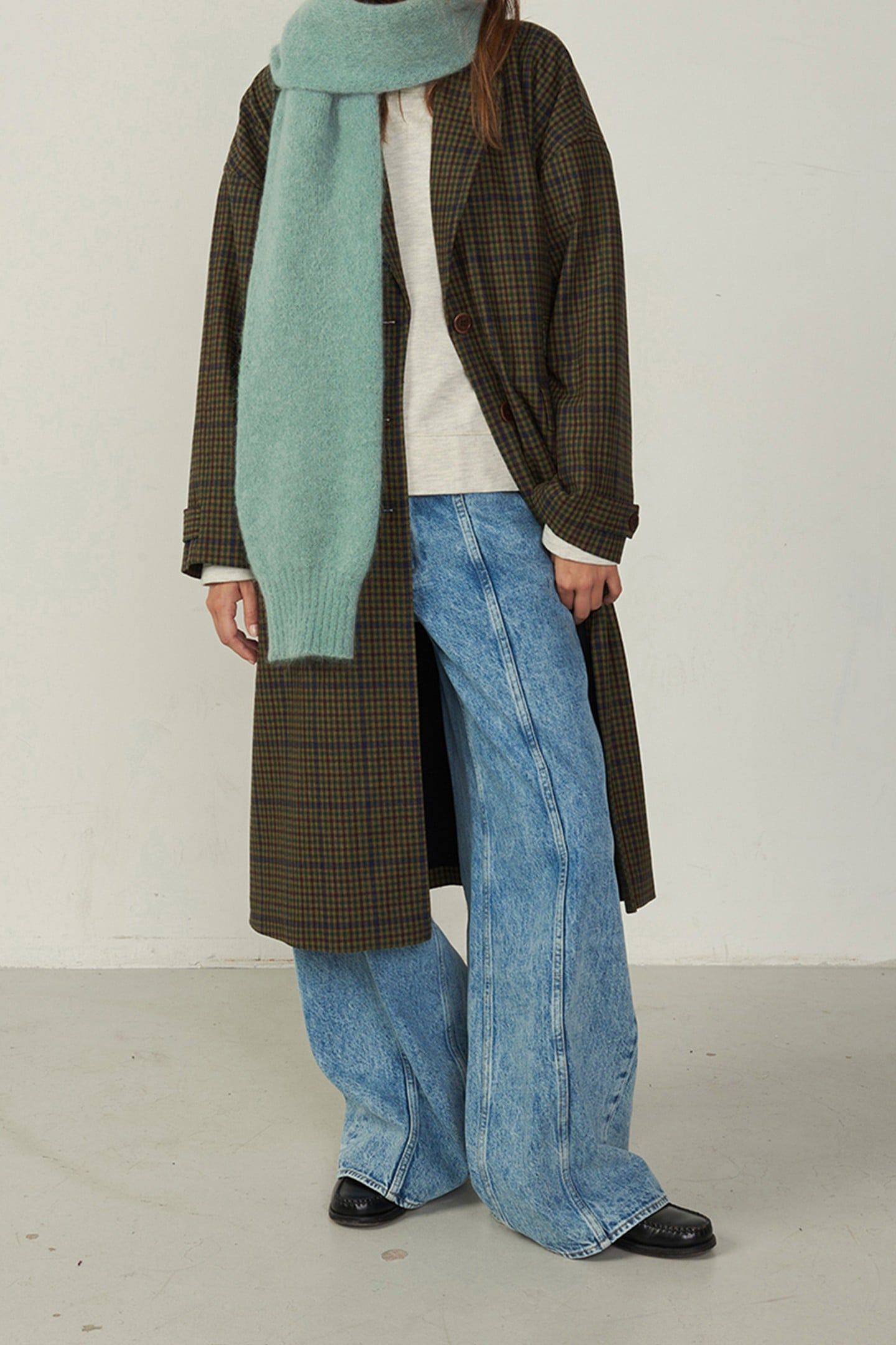 MOHAIR SCARF ALOE VERA 1