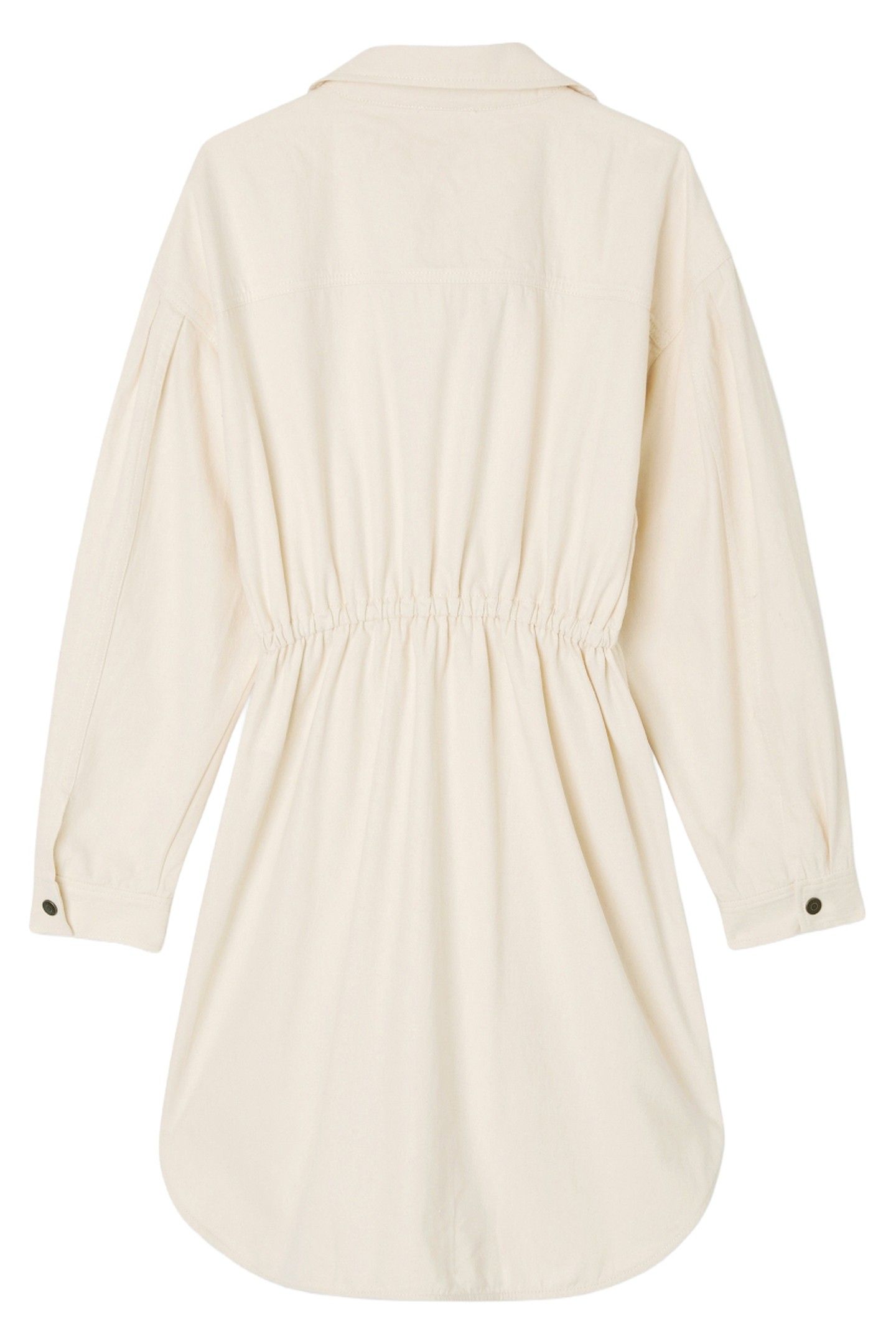 LONG-SLEEVED DRESS WITH BUTTON-DOWN COLLAR ECRU 2