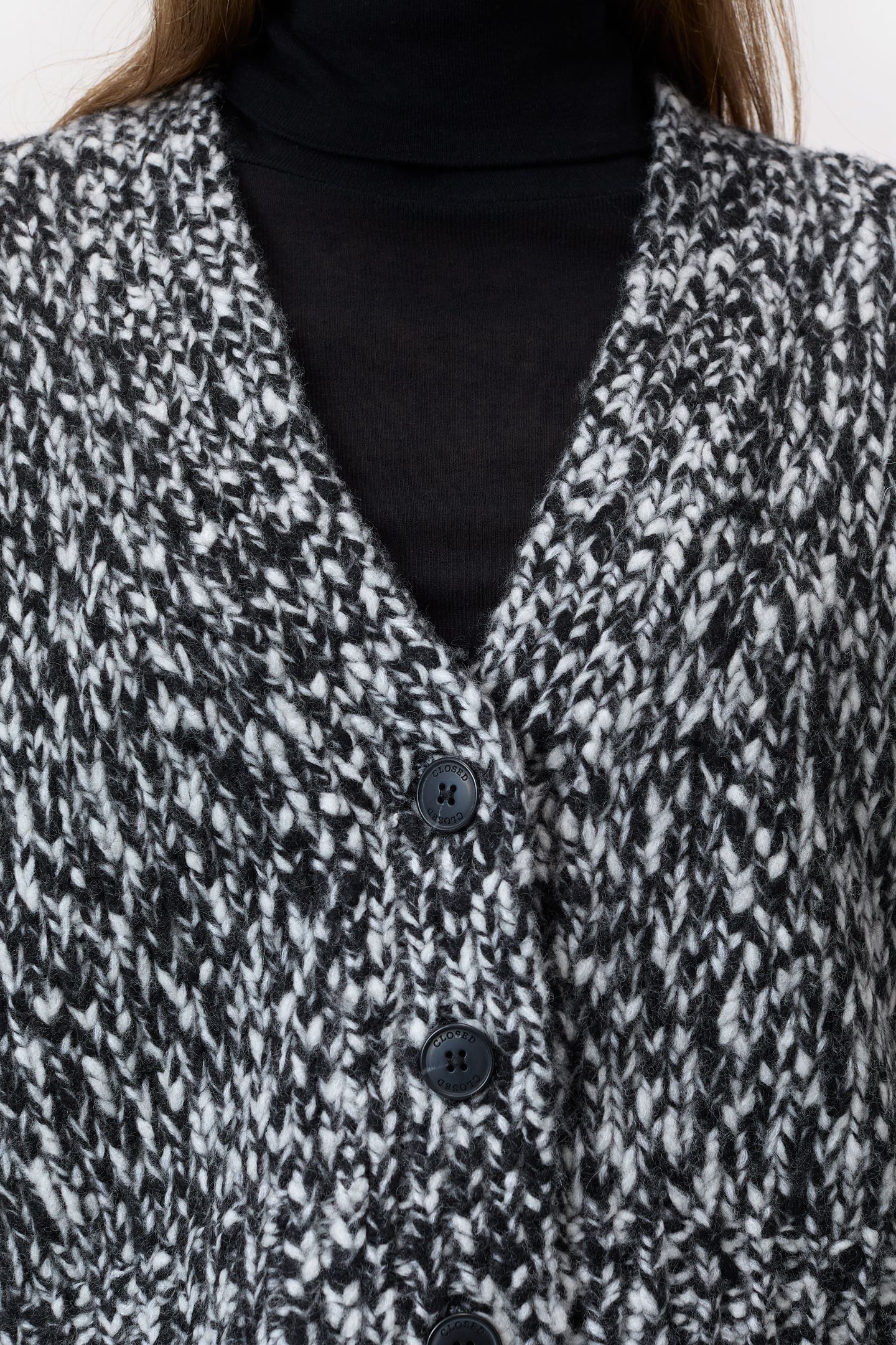 BOXY CARDIGAN KNITS BLACK 4