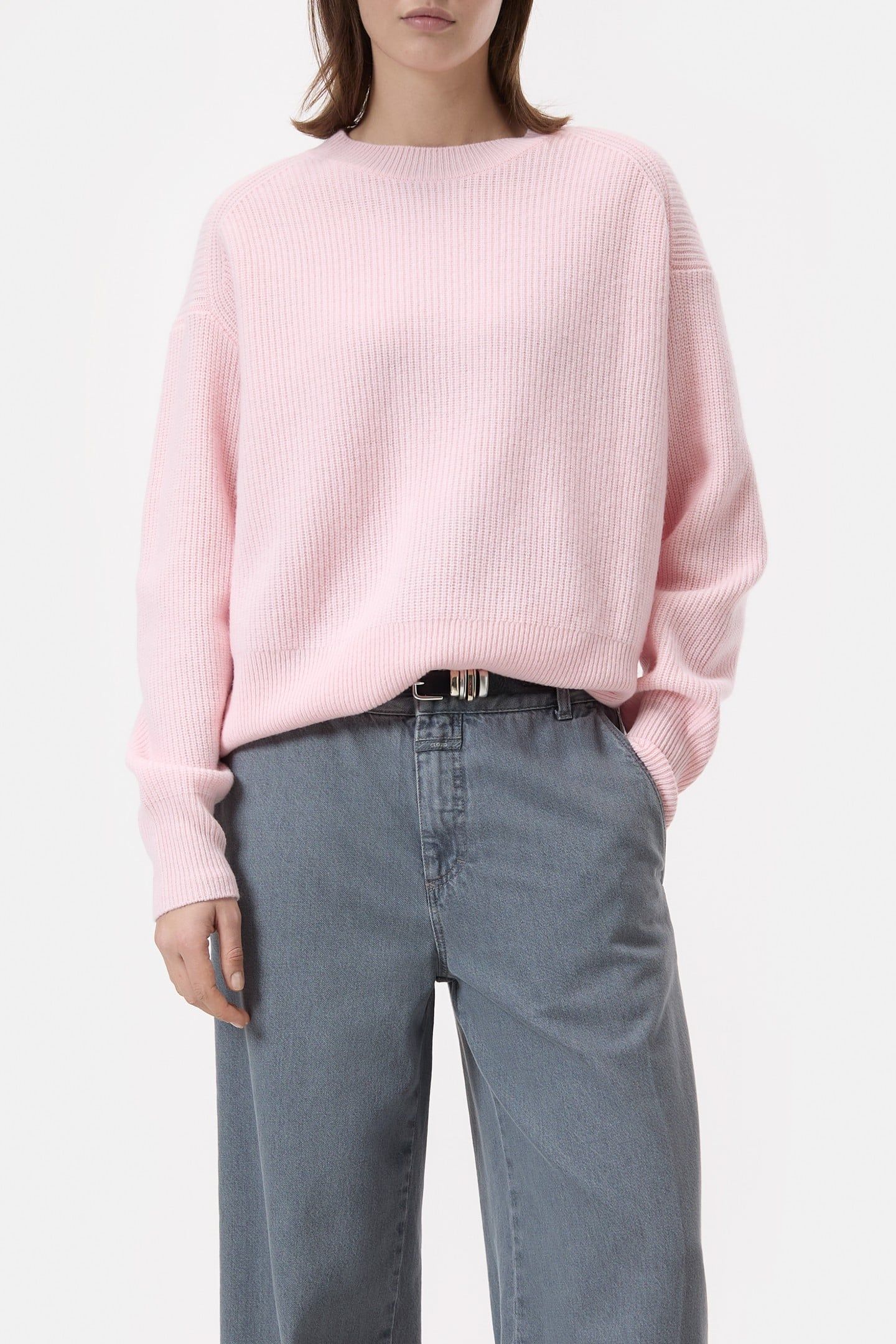 CROPPED CREW NECK KNITS ENGLISH ROSE 1