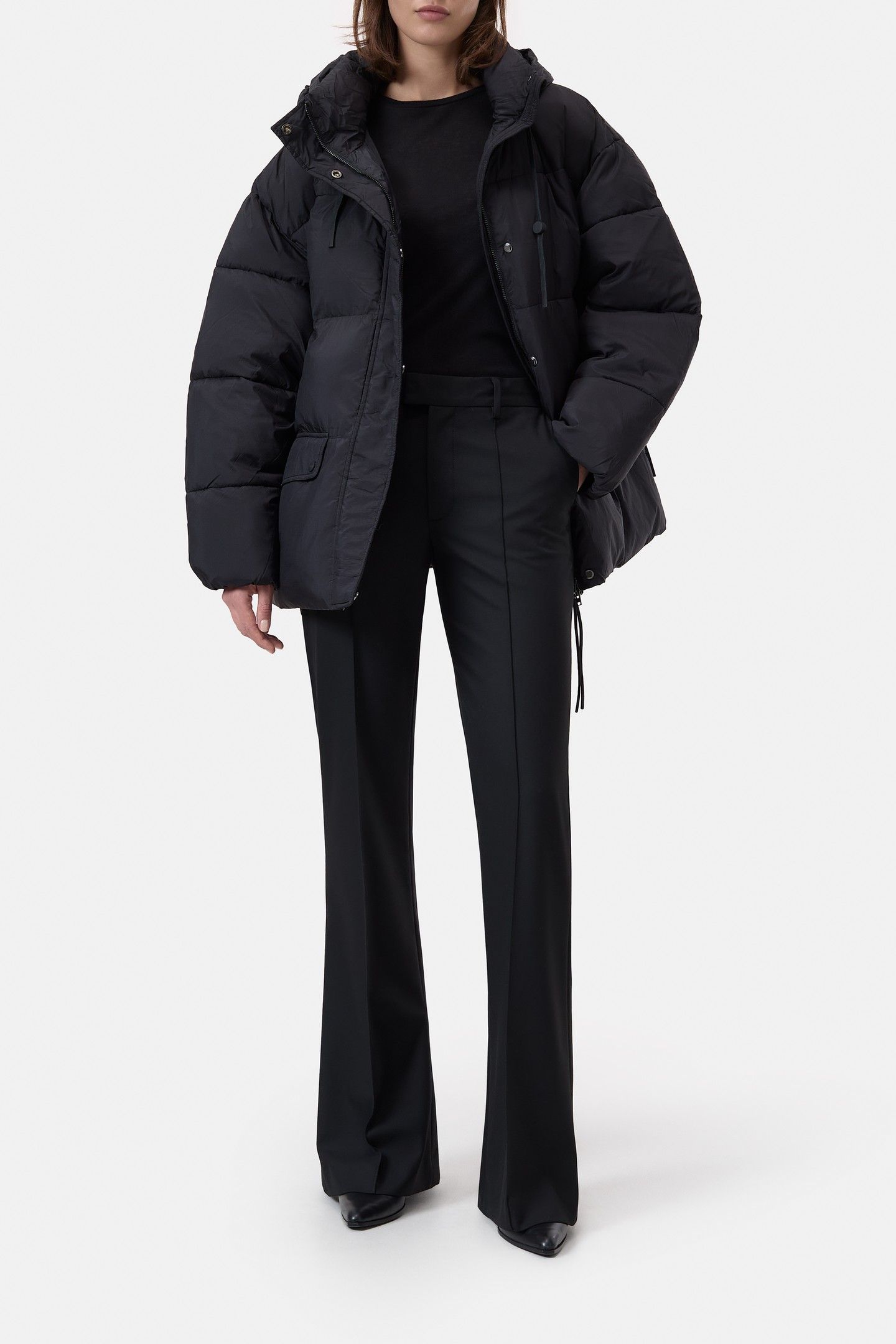 CROPPED PUFFER JACKET BLACK 2