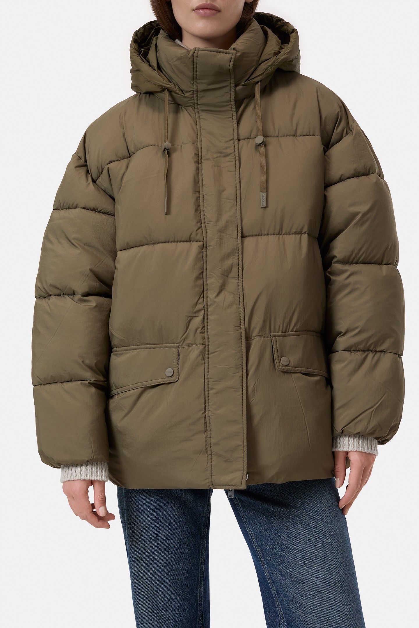 CROPPED PUFFER JACKET VER GREEN 1