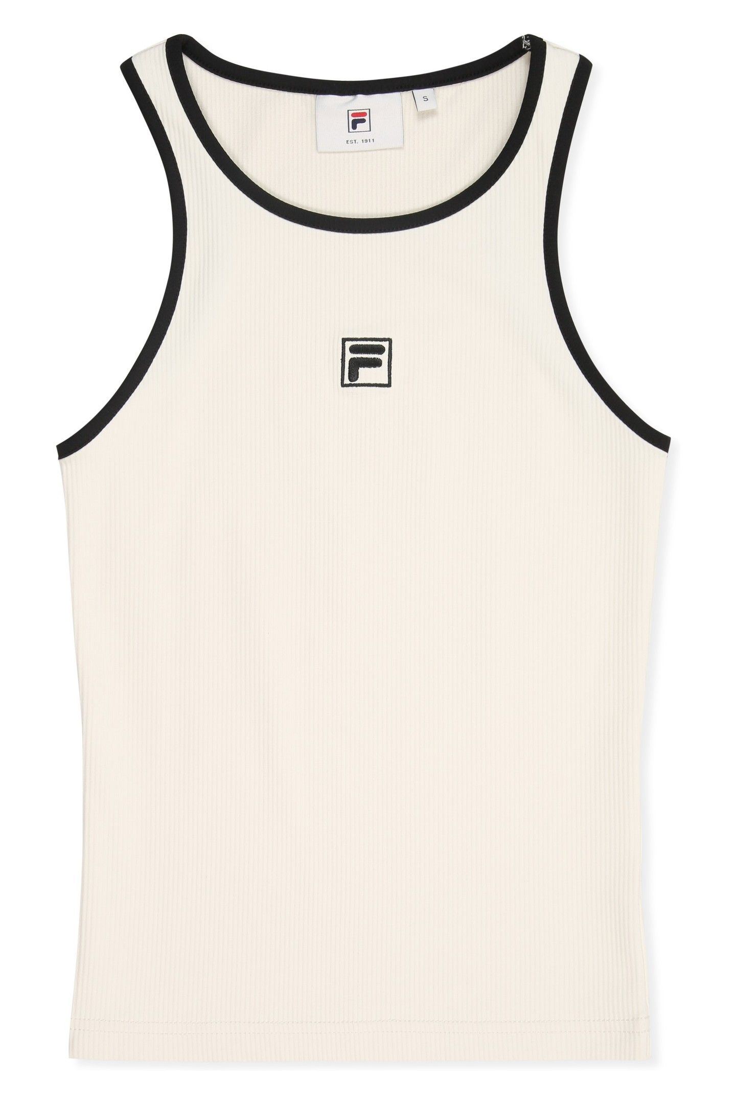 BELLAGIO TIGHT RIBBED RACER TANK EGRET 5