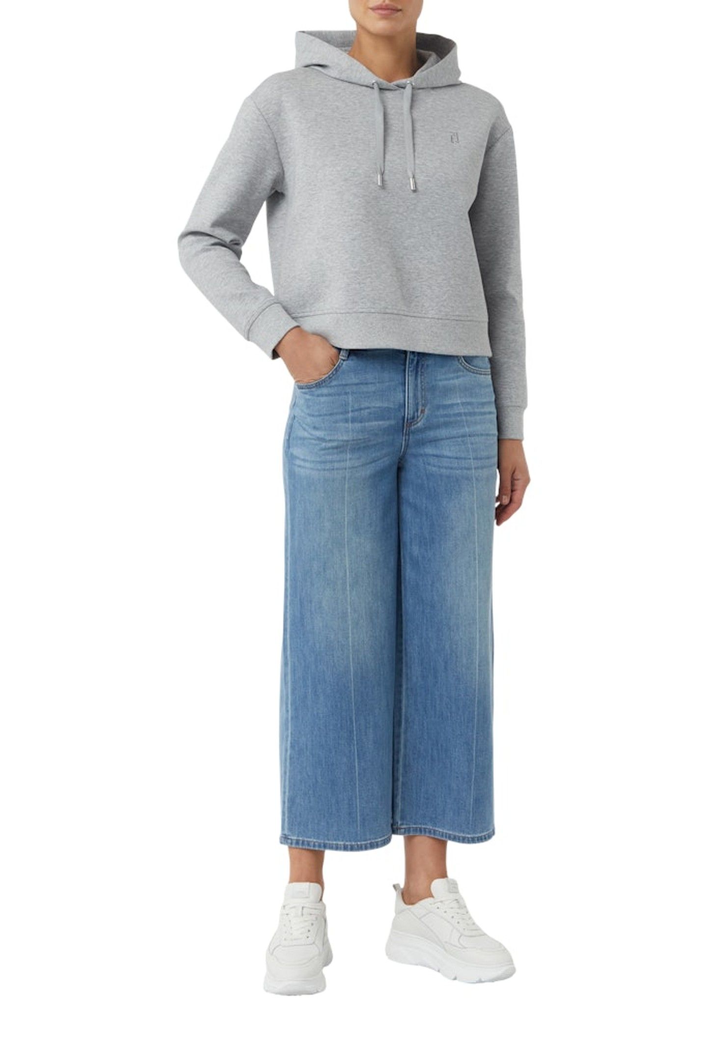 COMMA SWEATSHIRTS GREY/BLACK 2