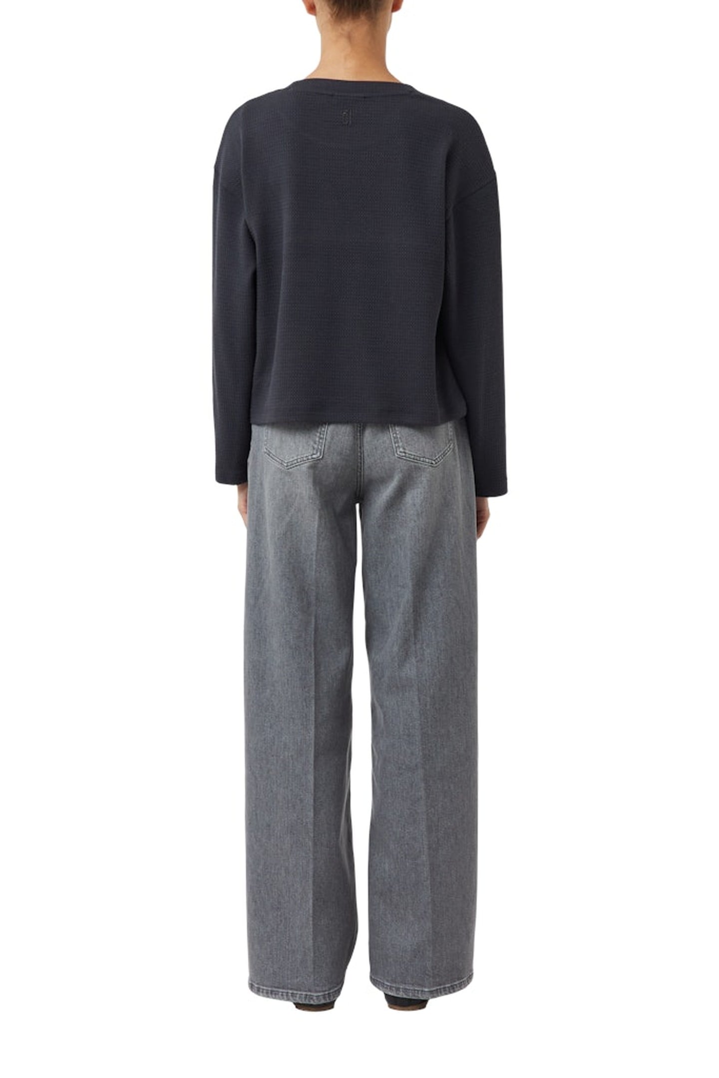 COMMA SWEATSHIRTS GREY/BLACK 3
