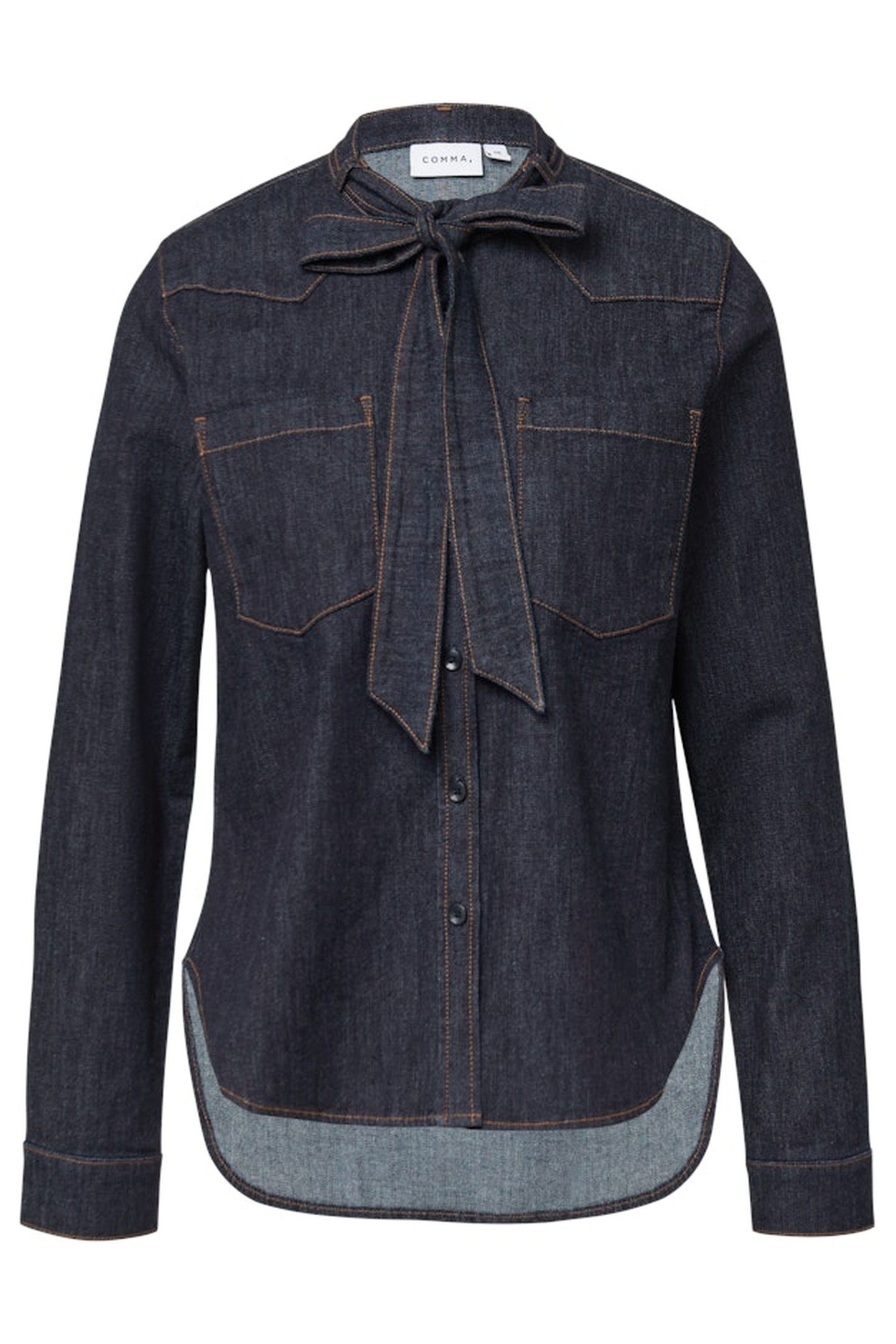 COMMA BLOUSES BLUE DENIM 4