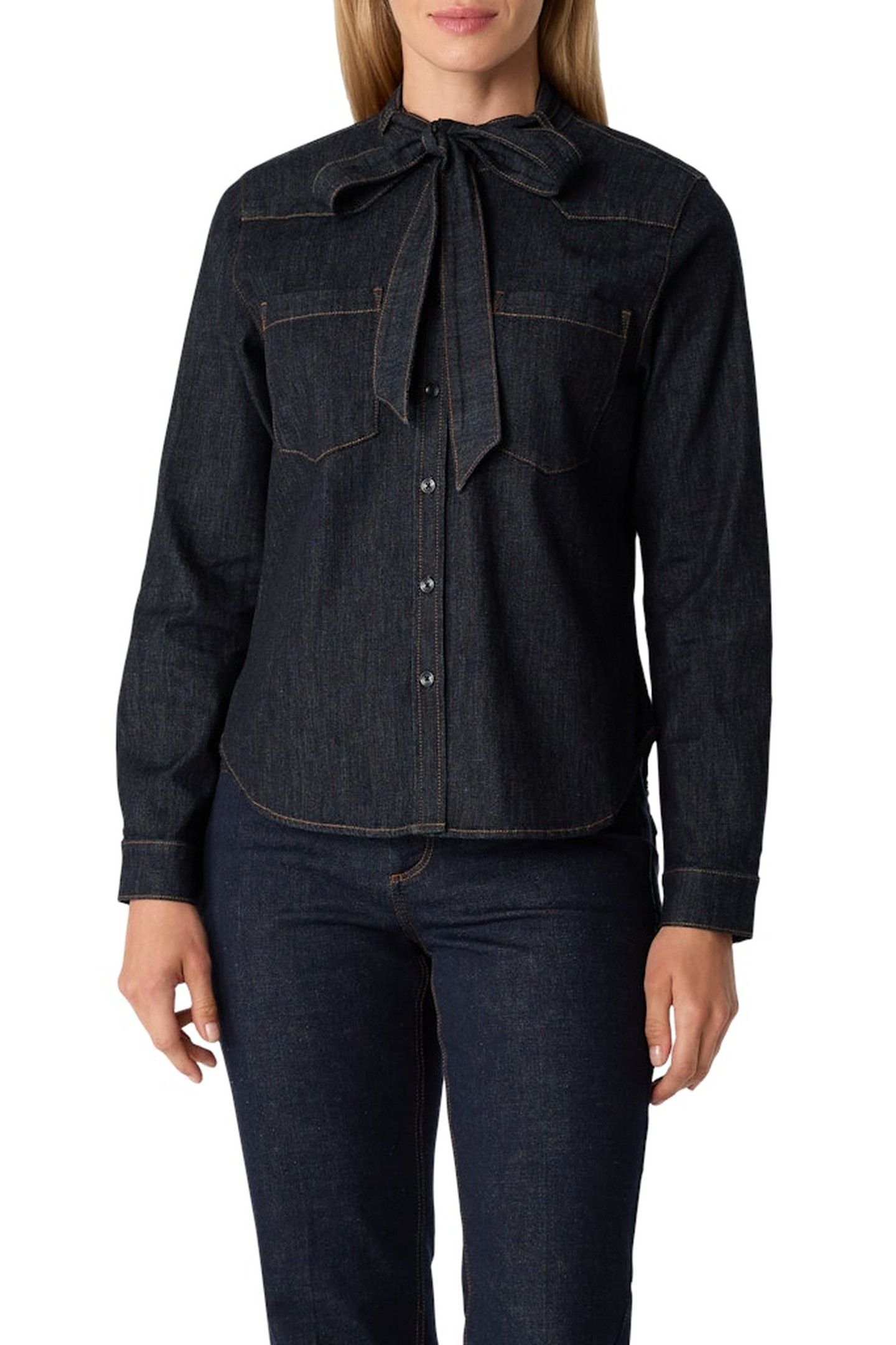 COMMA BLOUSES BLUE DENIM 1