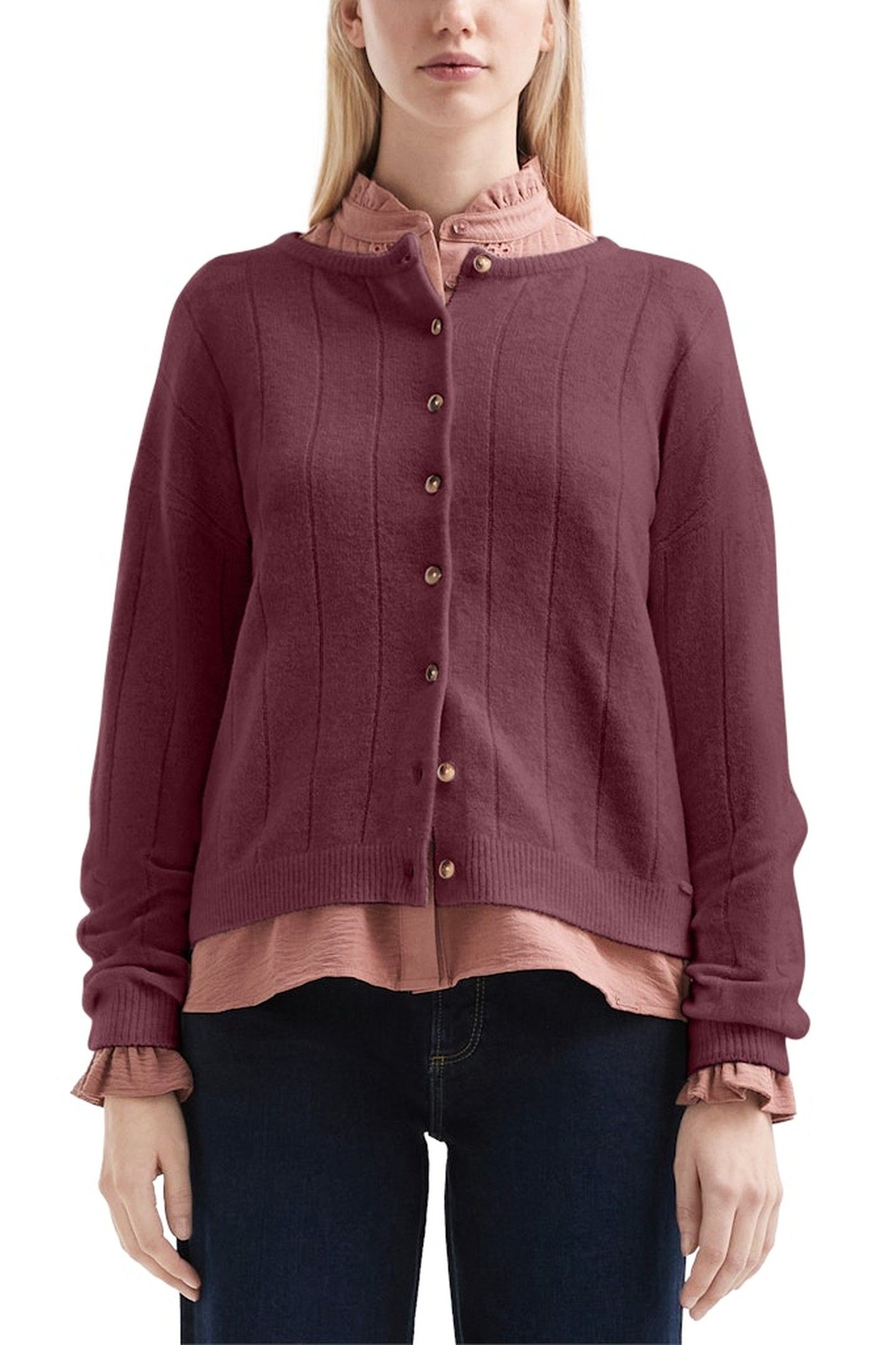 S.OLIVER-QS CARDIGAN BURGUNDY 1