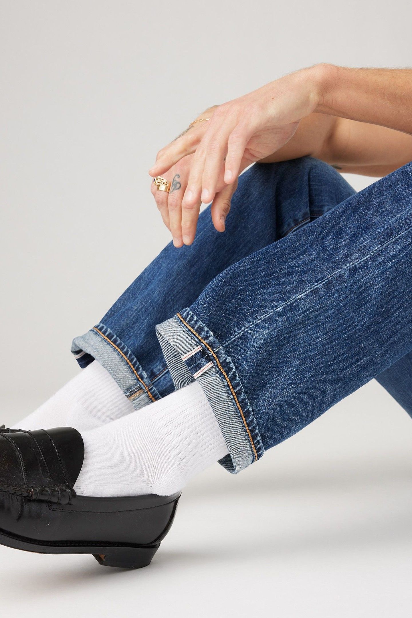 505™ REGULAR SELVEDGE JEANS DARK INDIGO 8