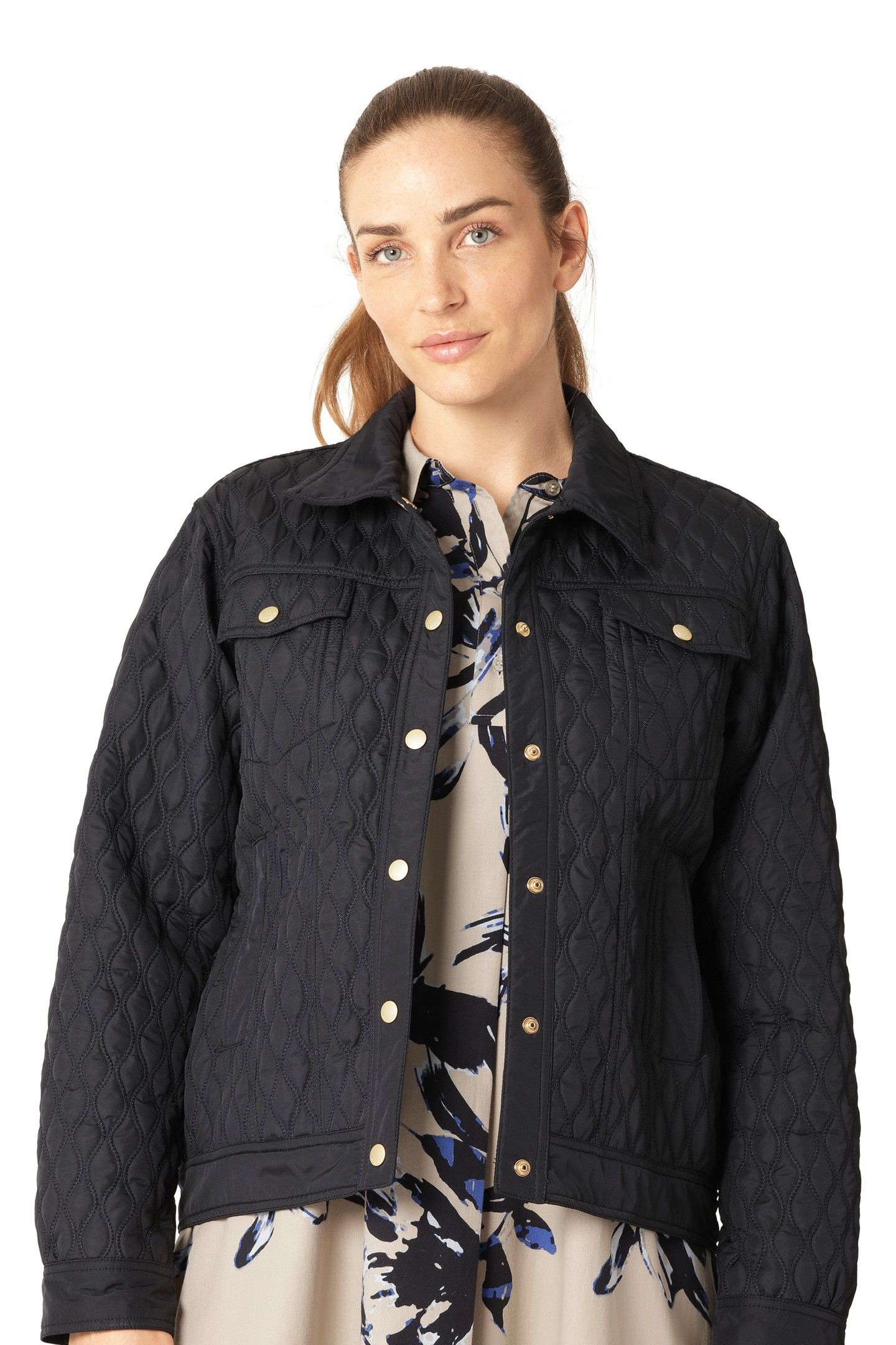 ALLY03 QUILT JACKETS DARK INDIGO 3