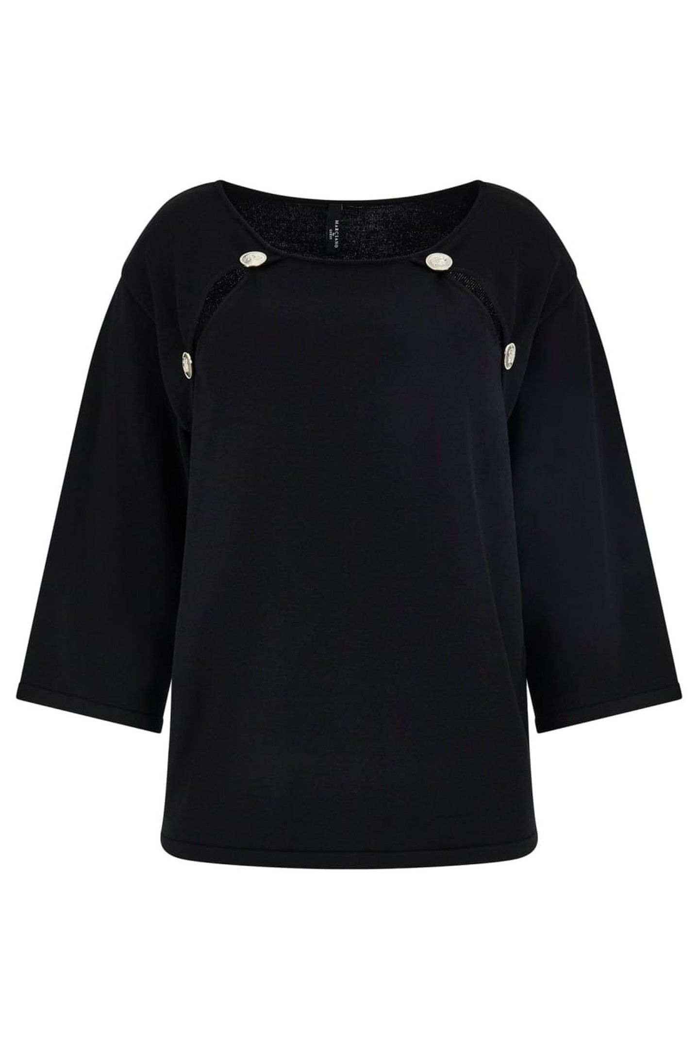 MARCIANO BY GUESS CHIARA CUT OUT TOP JET BLACK 1