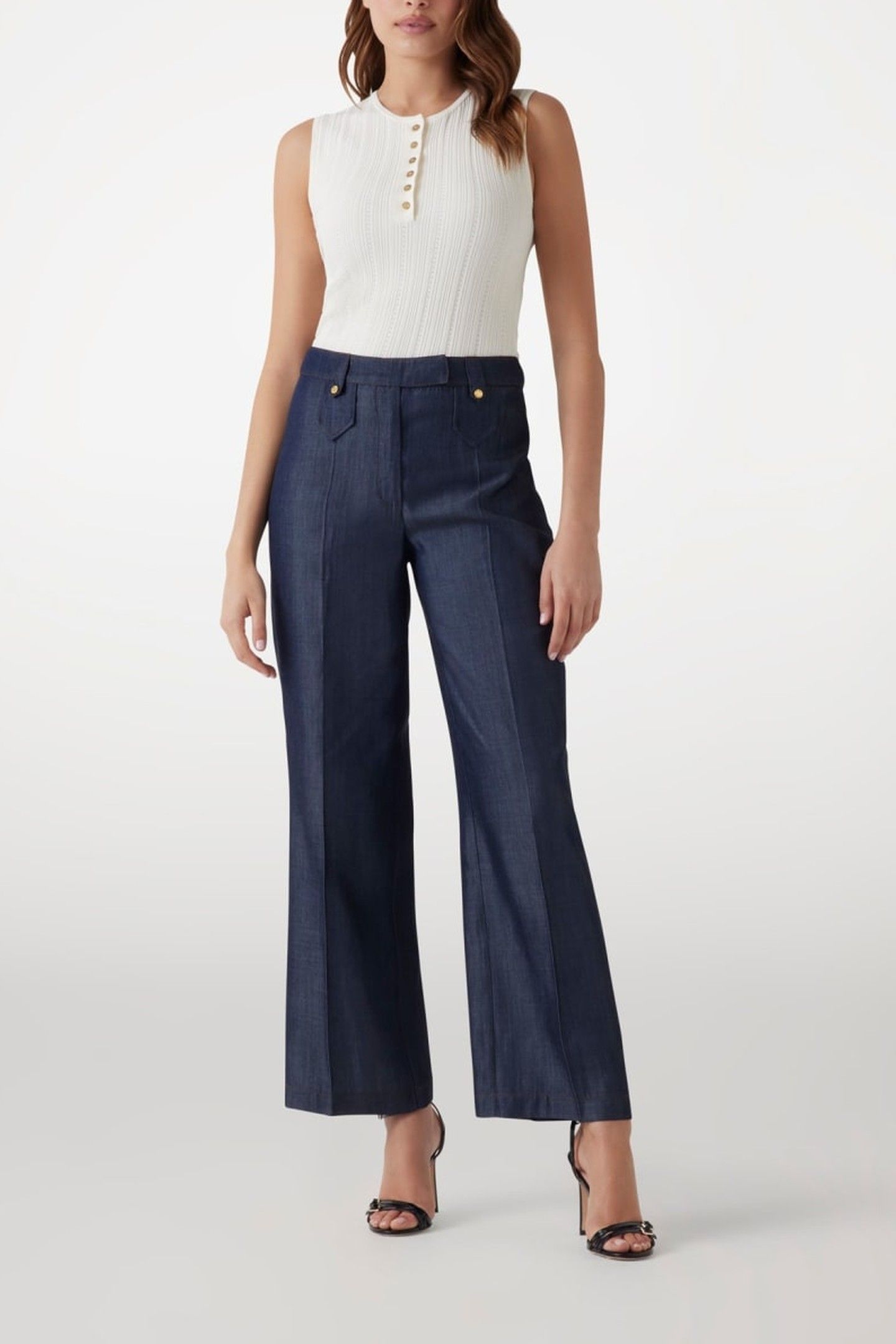MARCIANO BY GUESS GRETA STRAIGHT PANT DARK BLUE 1