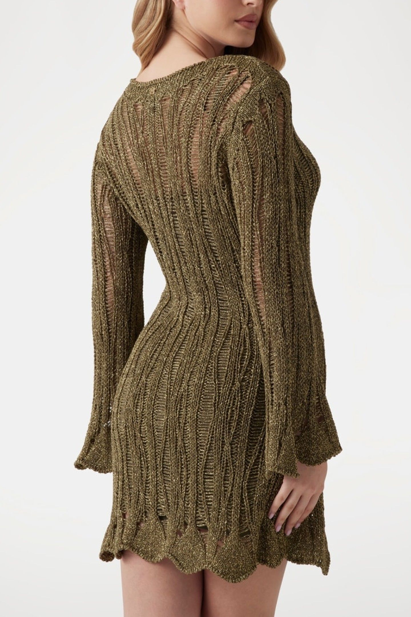 MARCIANO BY GUESS LUCKY LS FLARE MINI ARMY OLIVE + GOLD LU 5