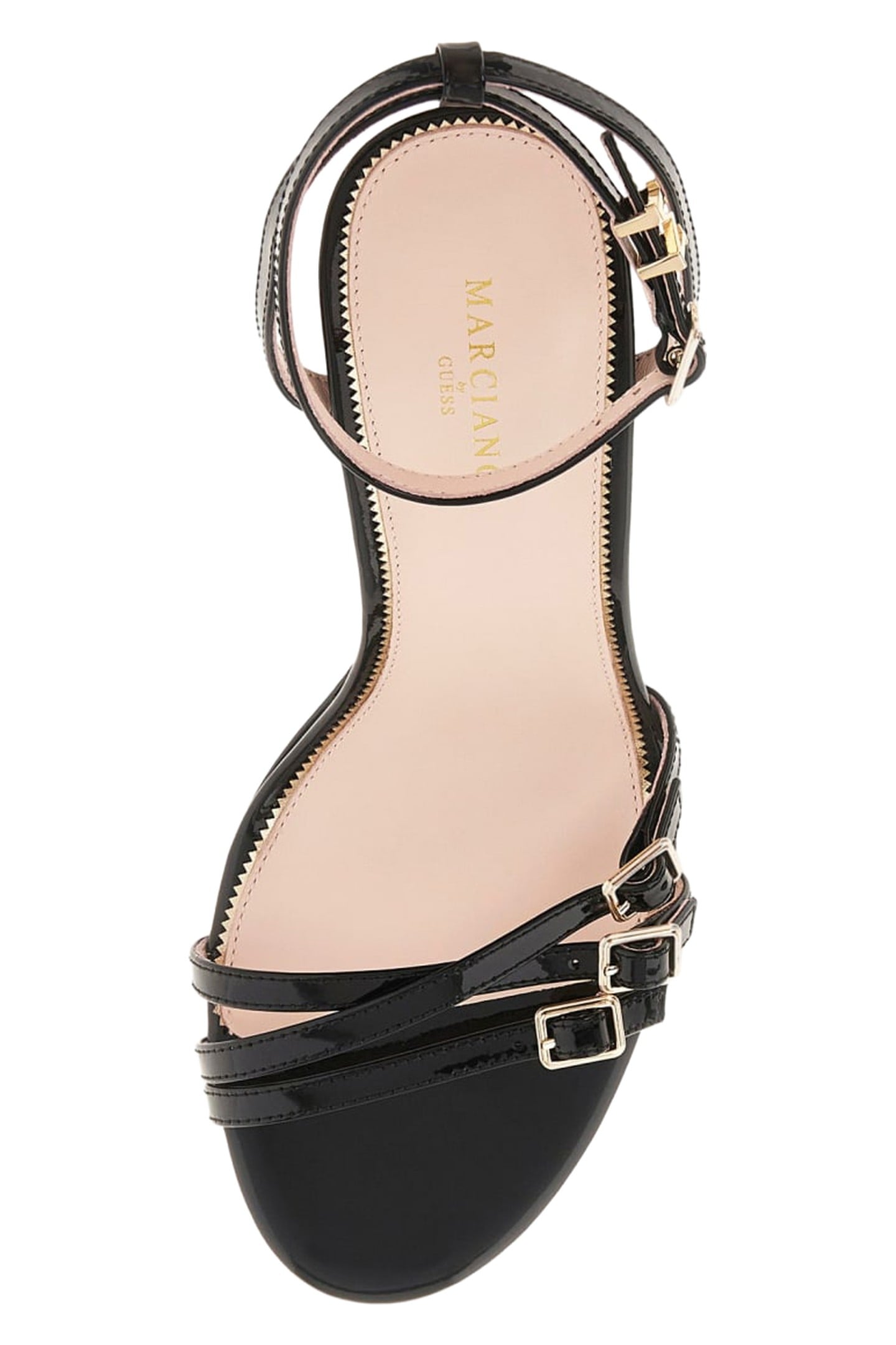 MARCIANO BY GUESS STRAPPY BUCKLE SANDA JET BLACK 3