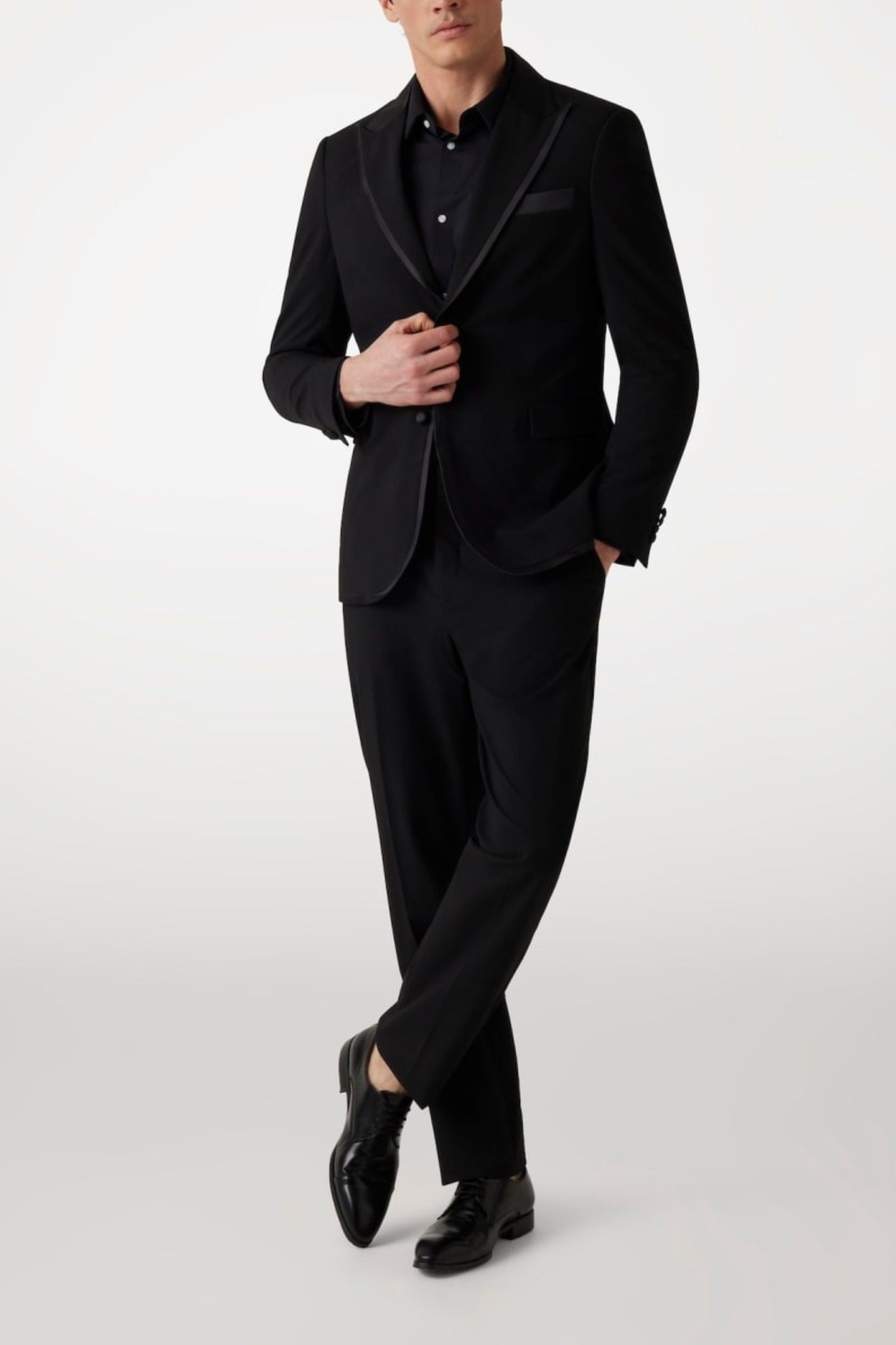 MARCIANO BY GUESS ALAIN 2B PEAK BLAZER JET BLACK A996 1