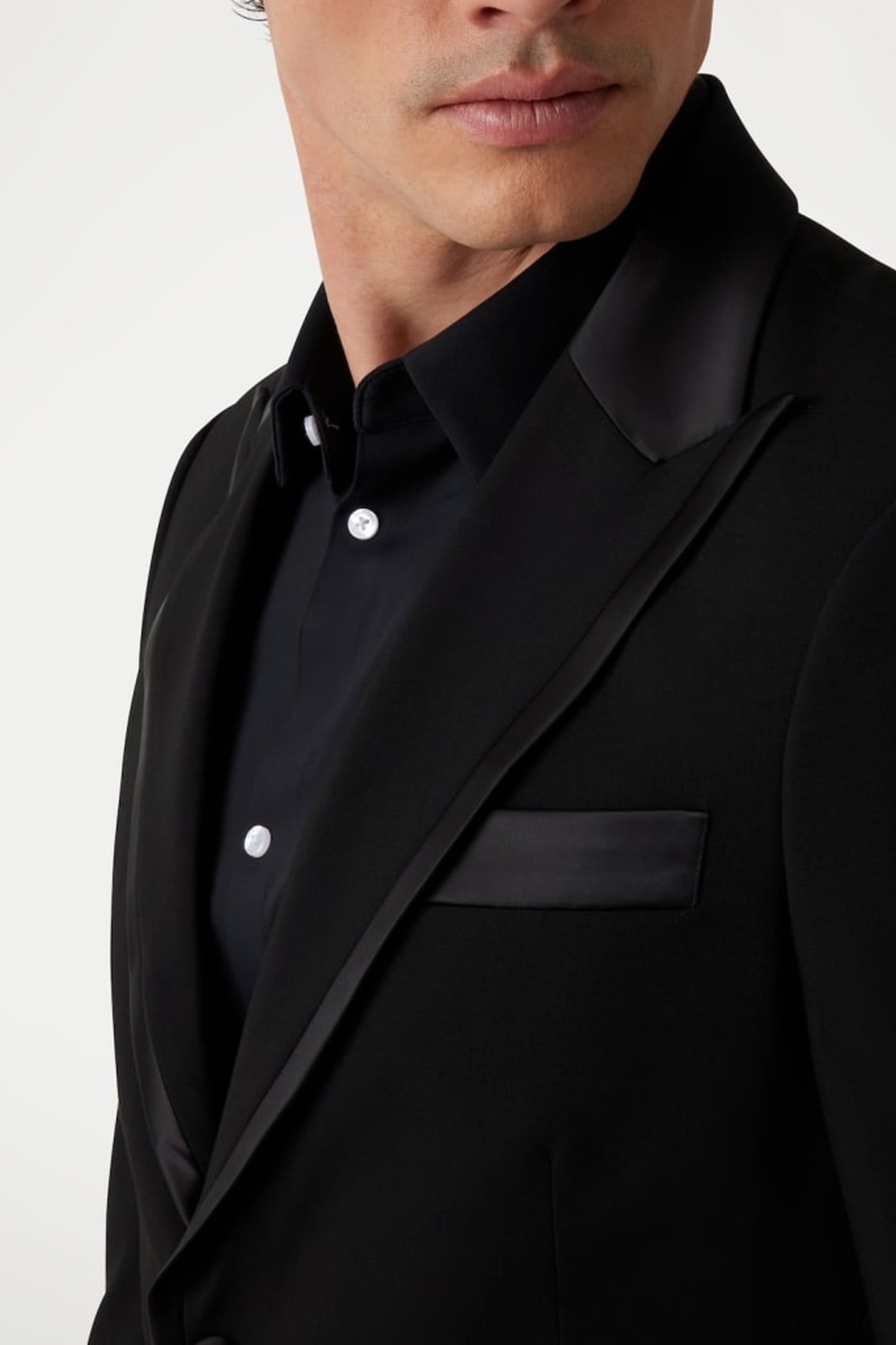MARCIANO BY GUESS ALAIN 2B PEAK BLAZER JET BLACK A996 4
