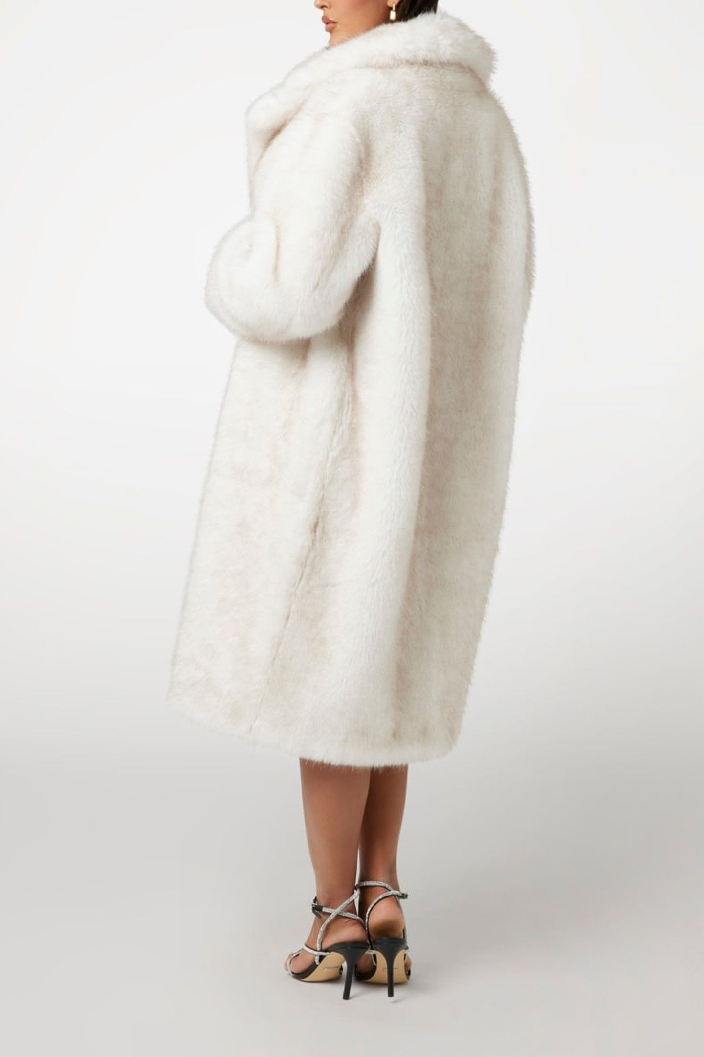 MARCIANO BY GUESS AUDREY LONG COAT MACADAMIA MULTI 3