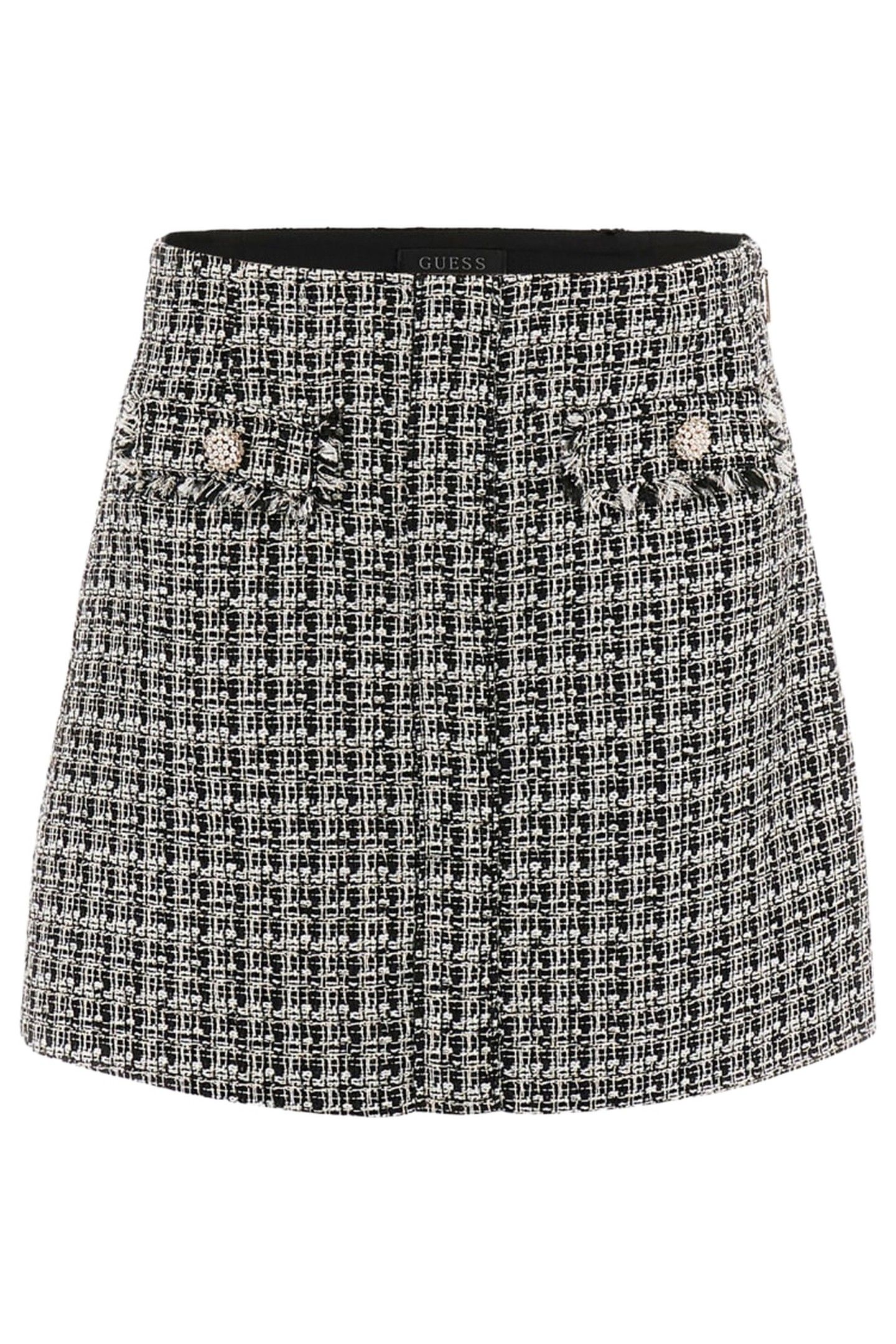 GUESS ECO DAPHNEE MINI FLAP SK BLACK AND WHITE TWEE 4