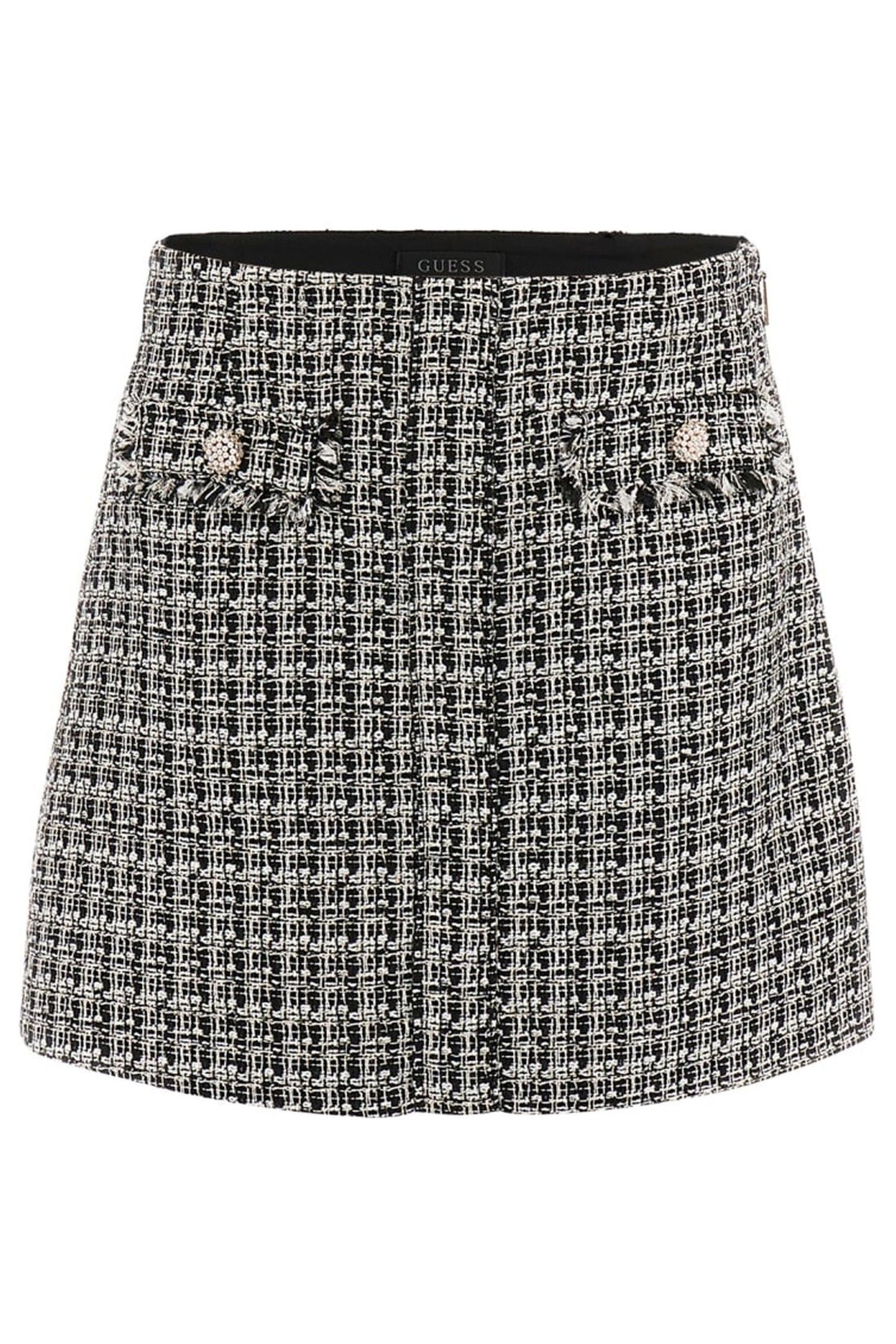 GUESS ECO DAPHNEE MINI FLAP SK BLACK AND WHITE TWEE 6