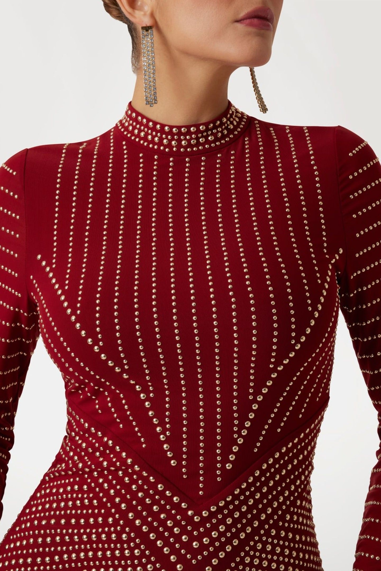 MARCIANO BY GUESS KRISTAL DRESS DARK JAM RED 6