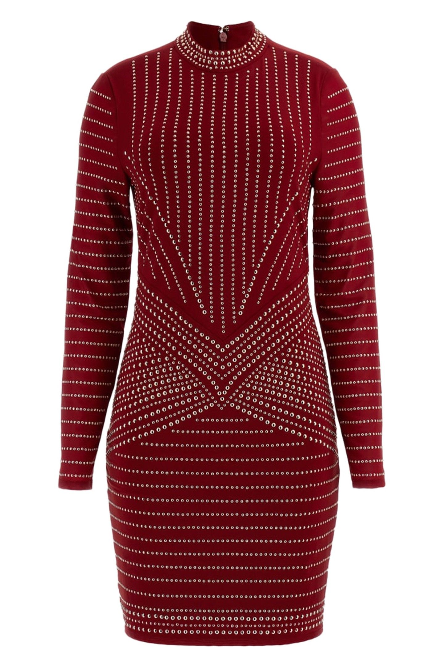 MARCIANO BY GUESS KRISTAL DRESS DARK JAM RED 4