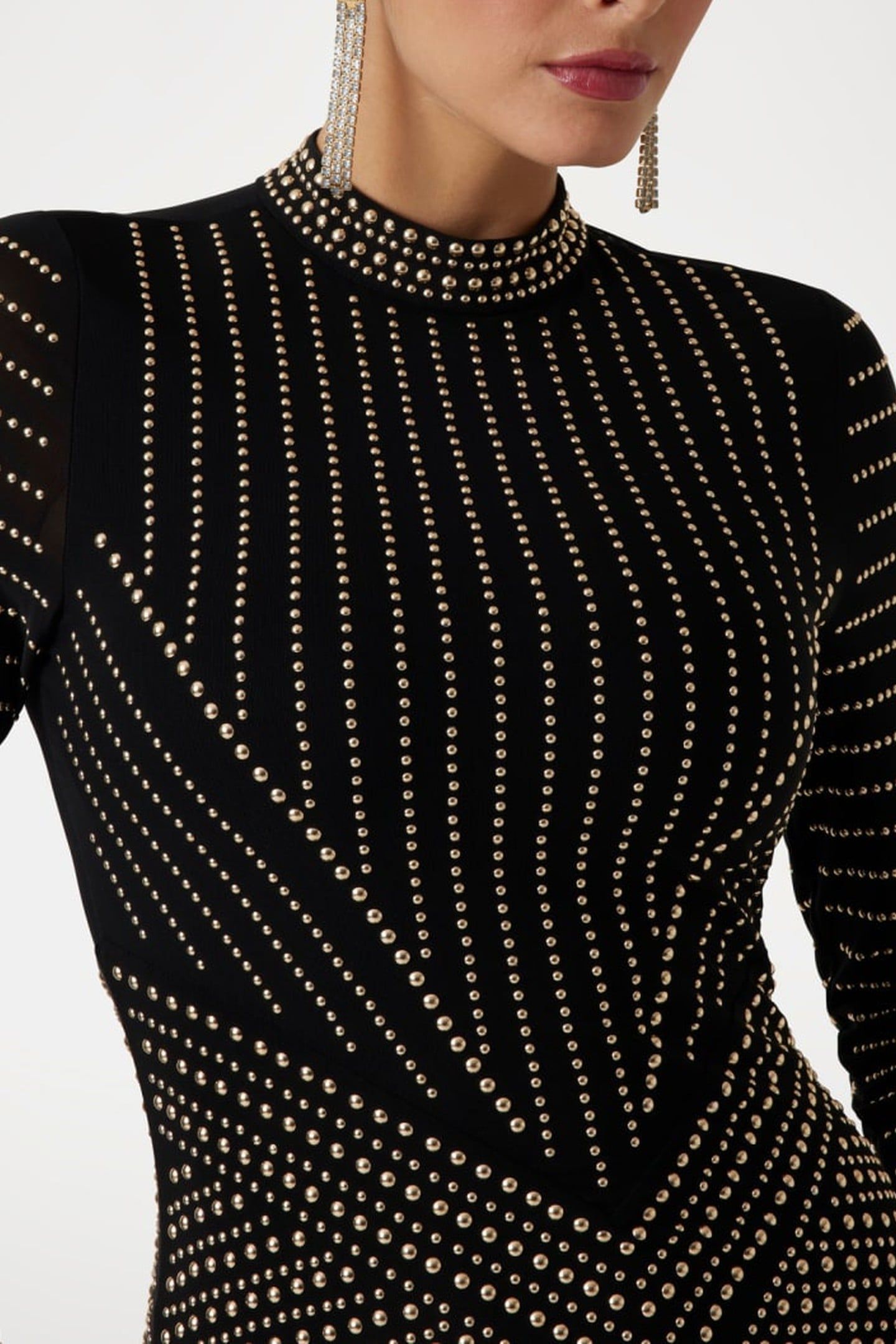 MARCIANO BY GUESS KRISTAL DRESS JET BLACK MULTI 6