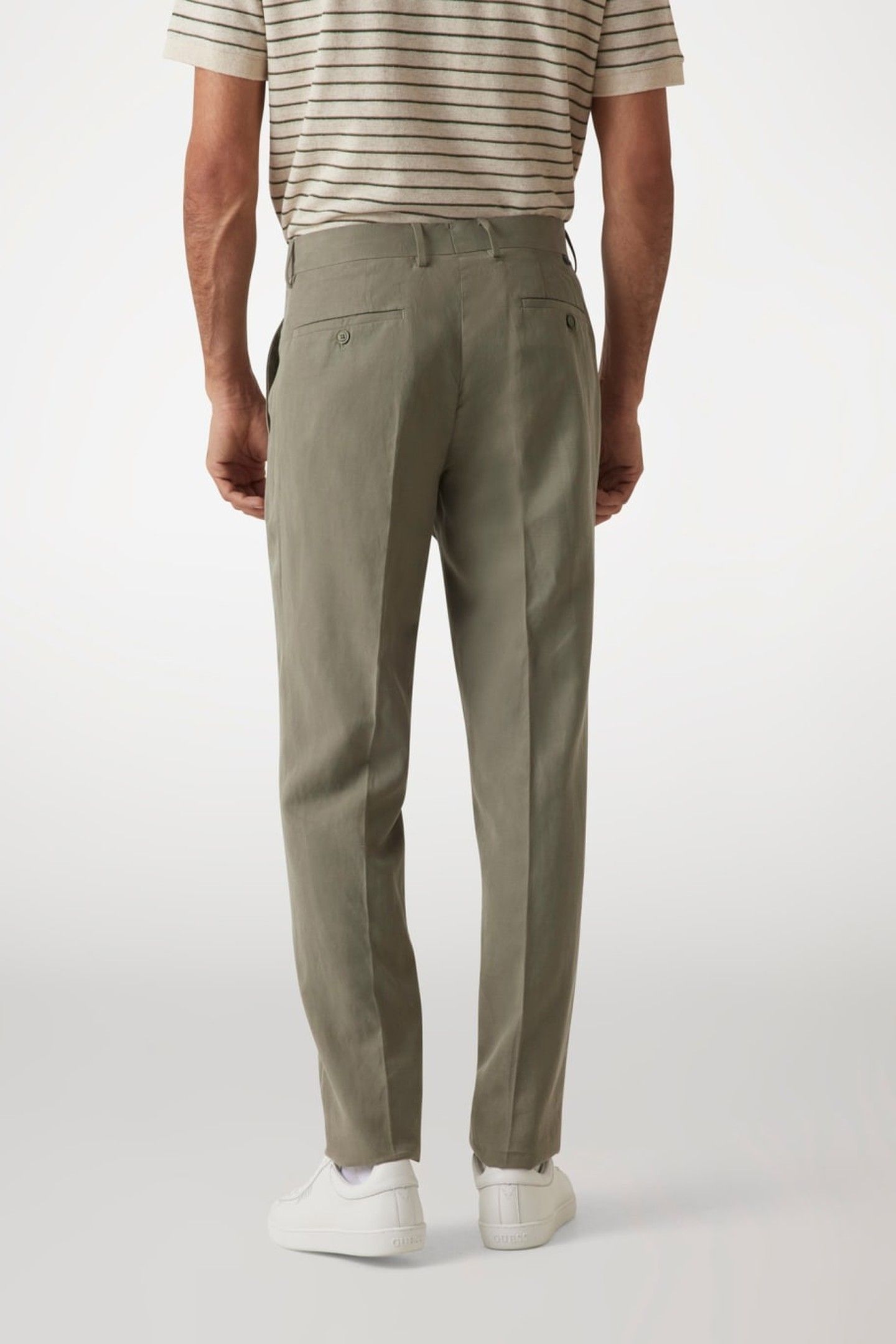 MARCIANO BY GUESS MAX PLEATED REG CHIN MOSSY GREEN 3