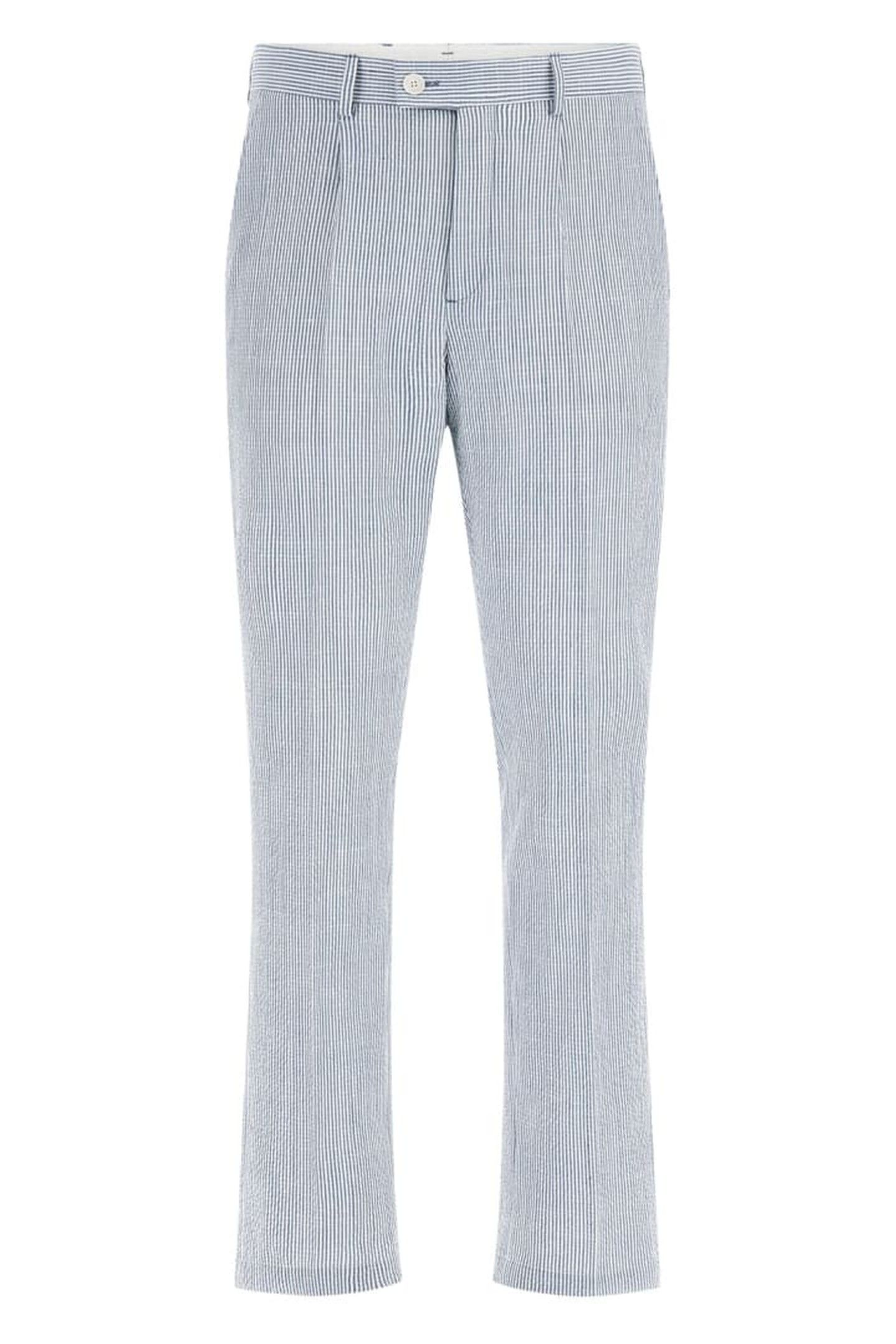 MARCIANO BY GUESS MAX PLEATED REG CHIN WHITE/BLUE STRIPES 4