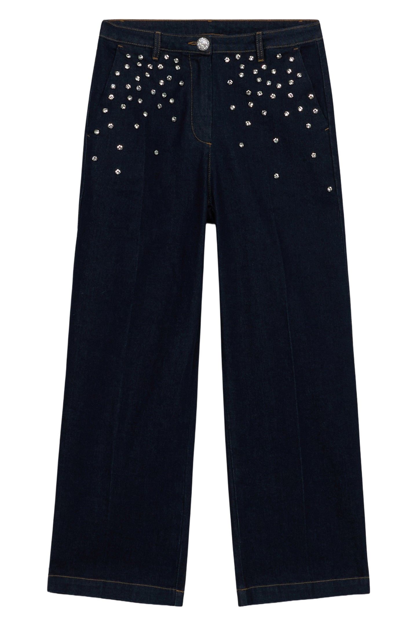 JEANS WITH CRYSTAL SET STONES BLUE 2