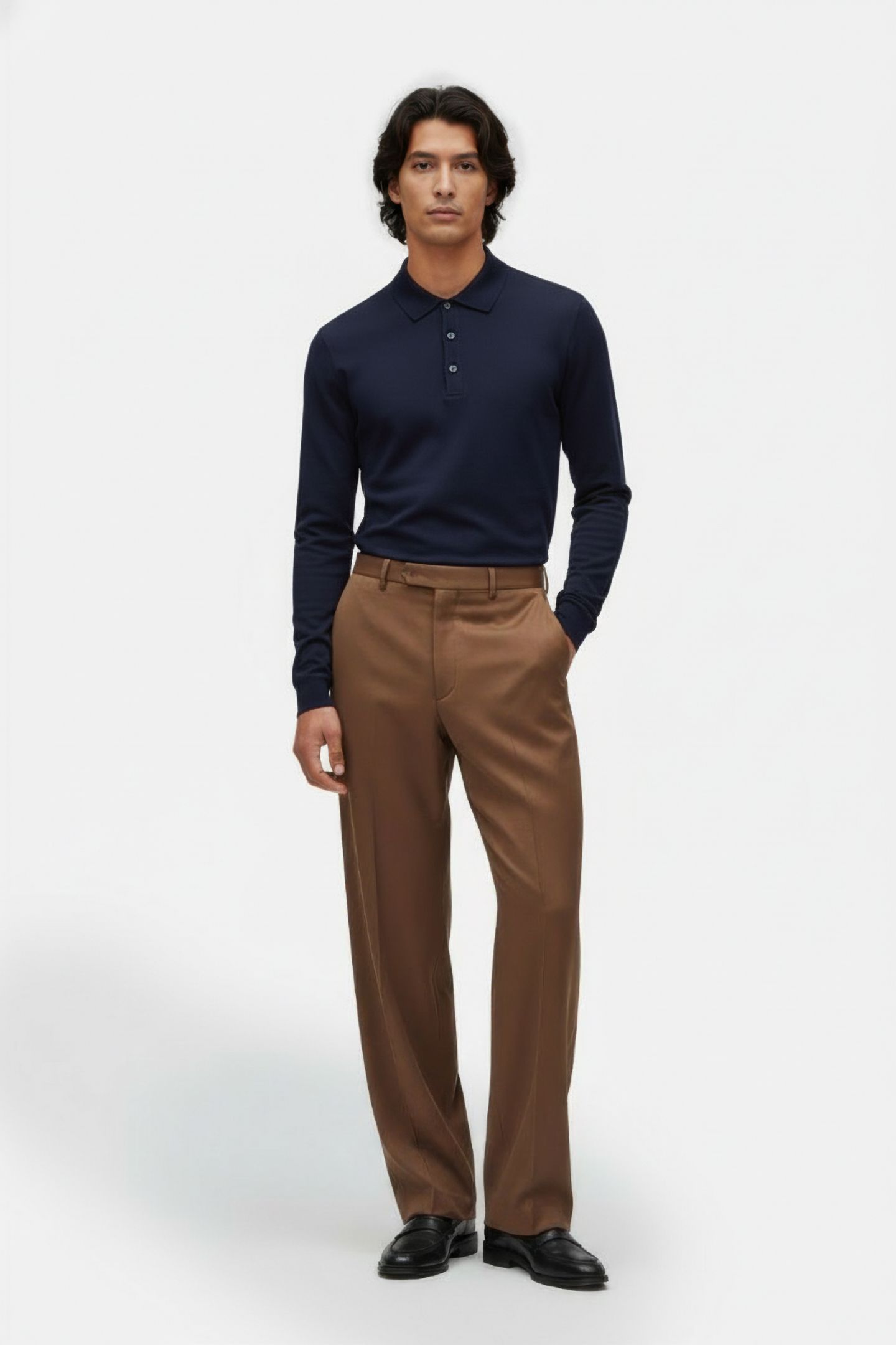 PALF RIDE LONG SLEEVE POLO DEEP NAVY 1