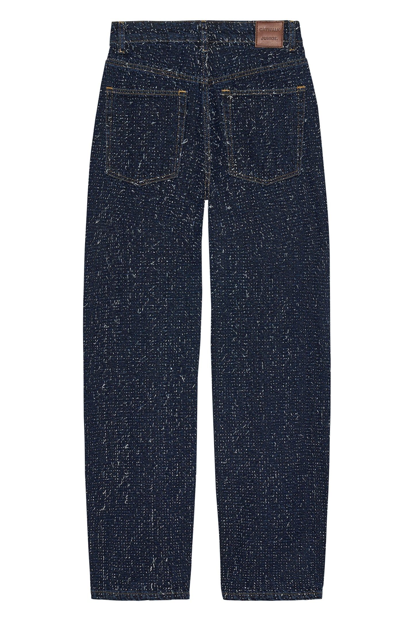 BAGGY FIT SCRATCHED JEANS DARK BLUE 4
