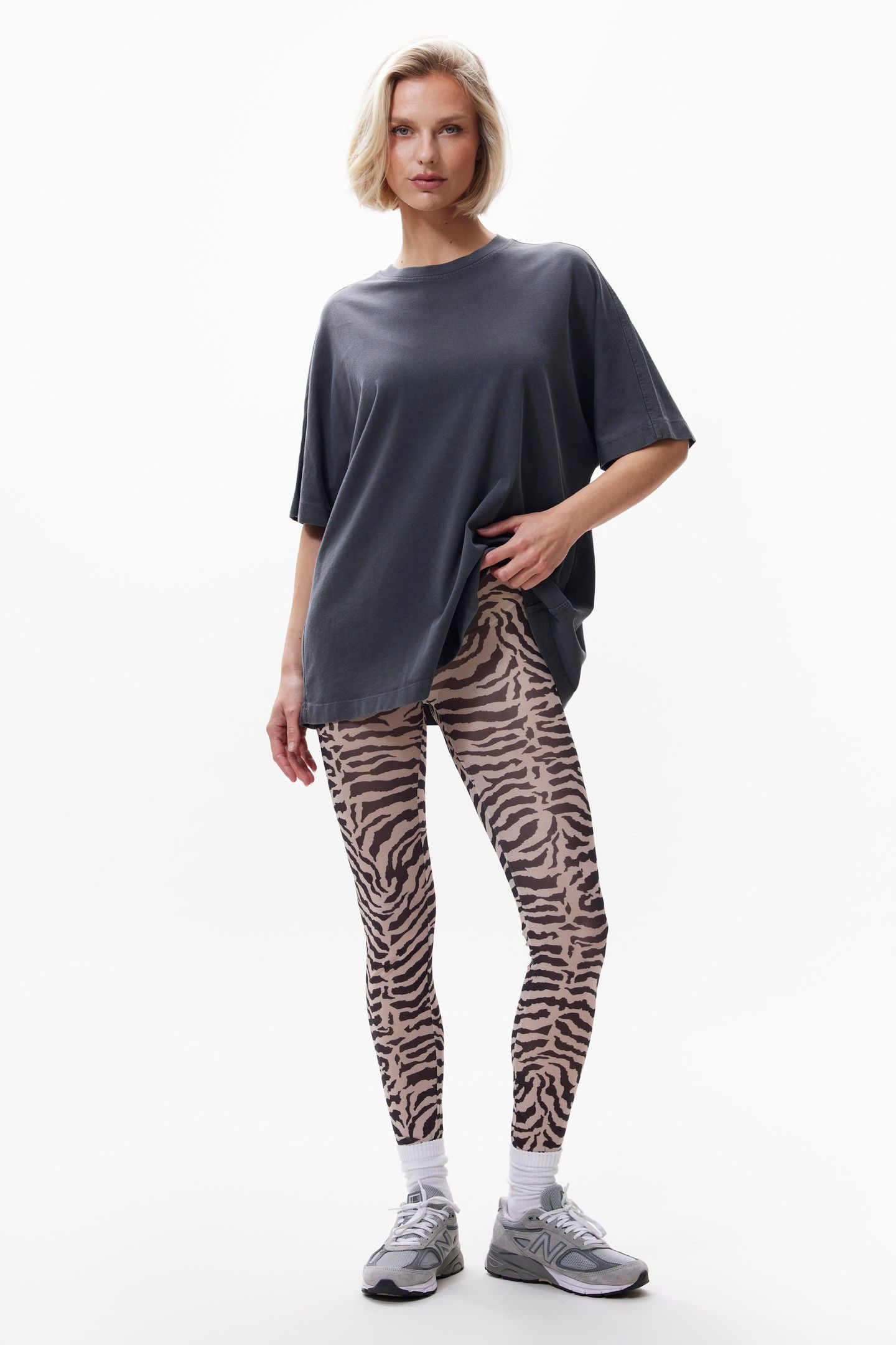 MESH ZEBRA LEGGING SAND 1