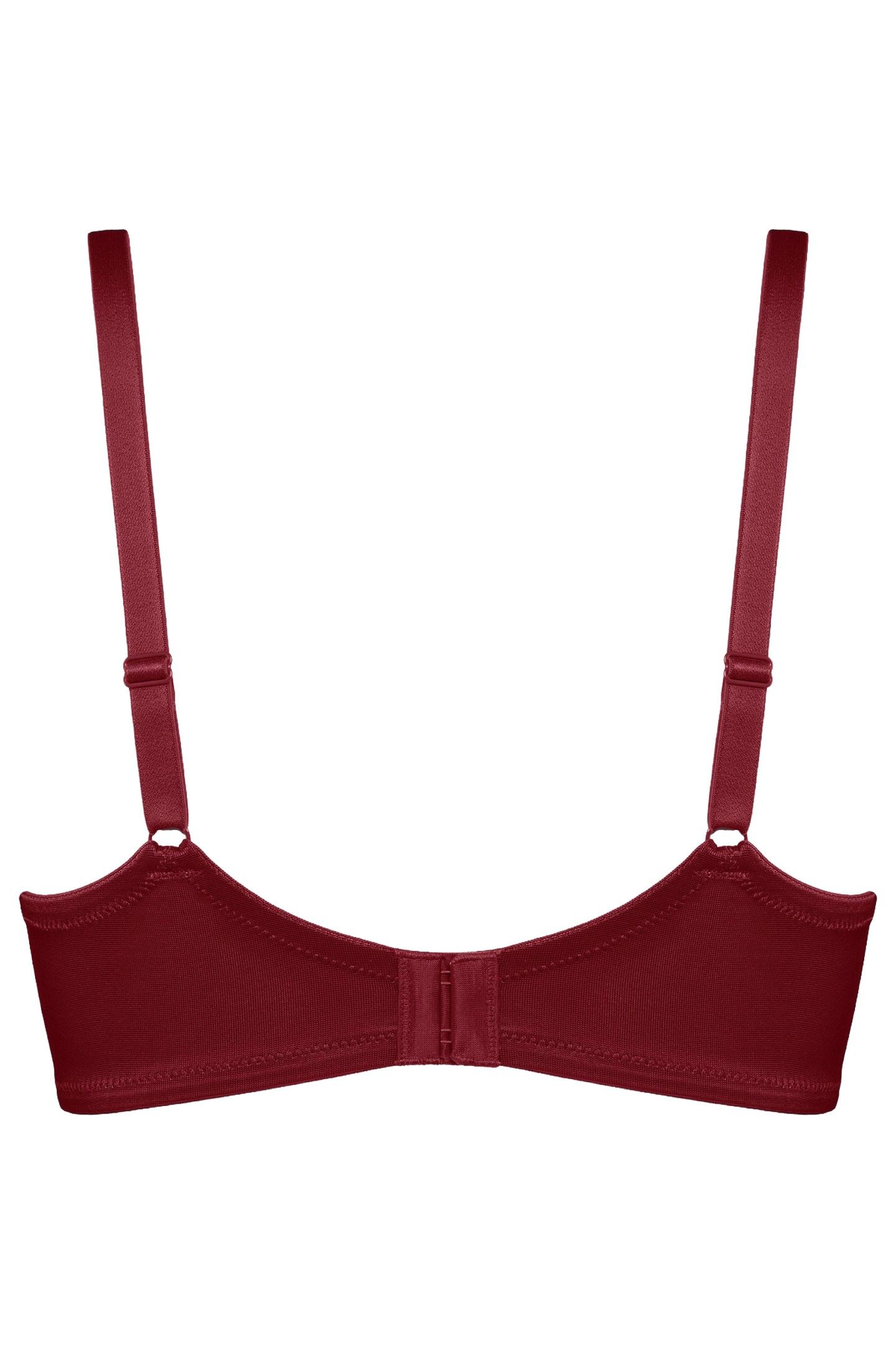 CARITA CABERNET RED AND LACE PLUNGE BALCONY BRA 2