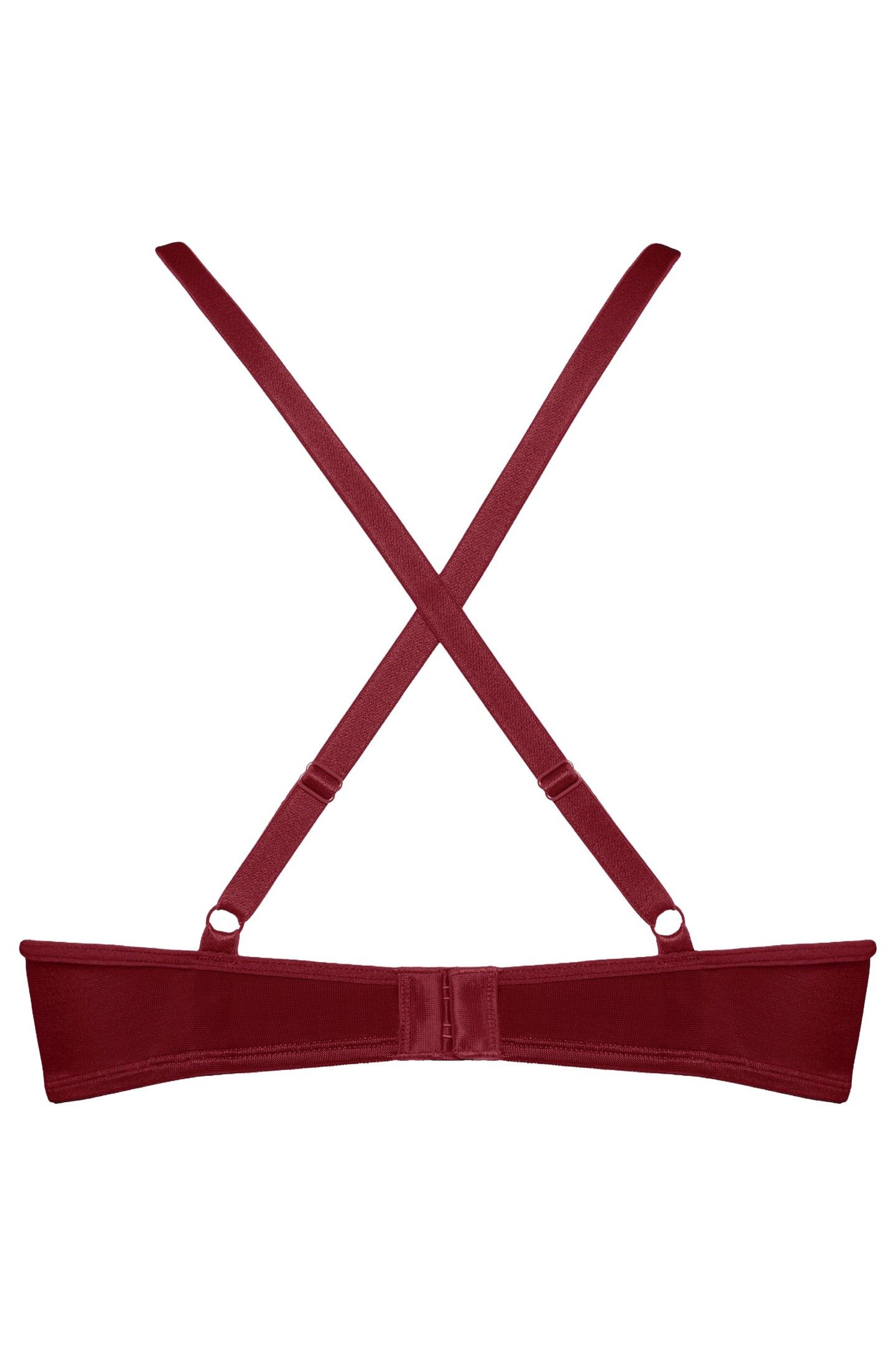 CARITA CABERNET RED AND LACE PUSH UP BRA 3