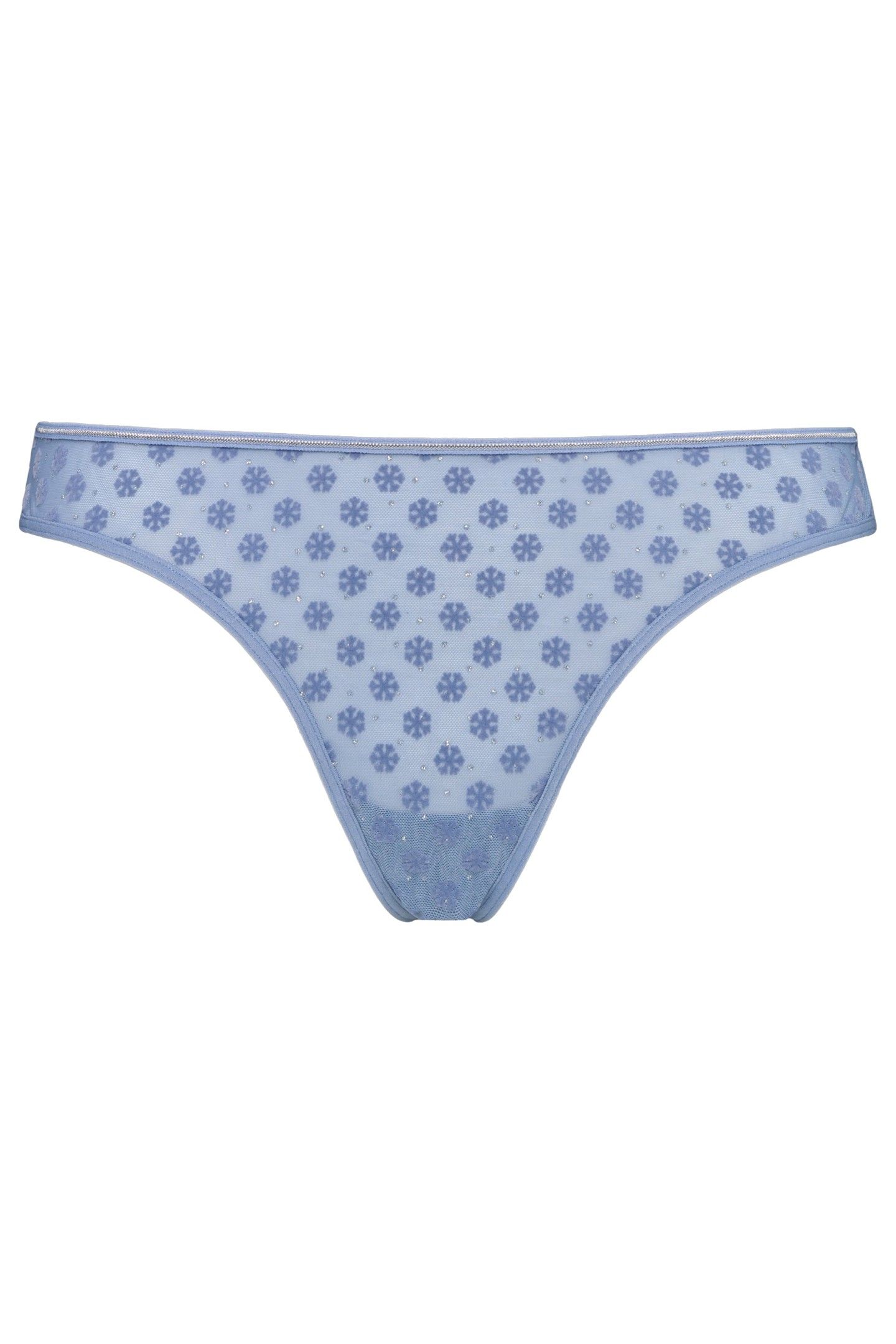 SNOWFLAKE POWDER BLUE THONG 3