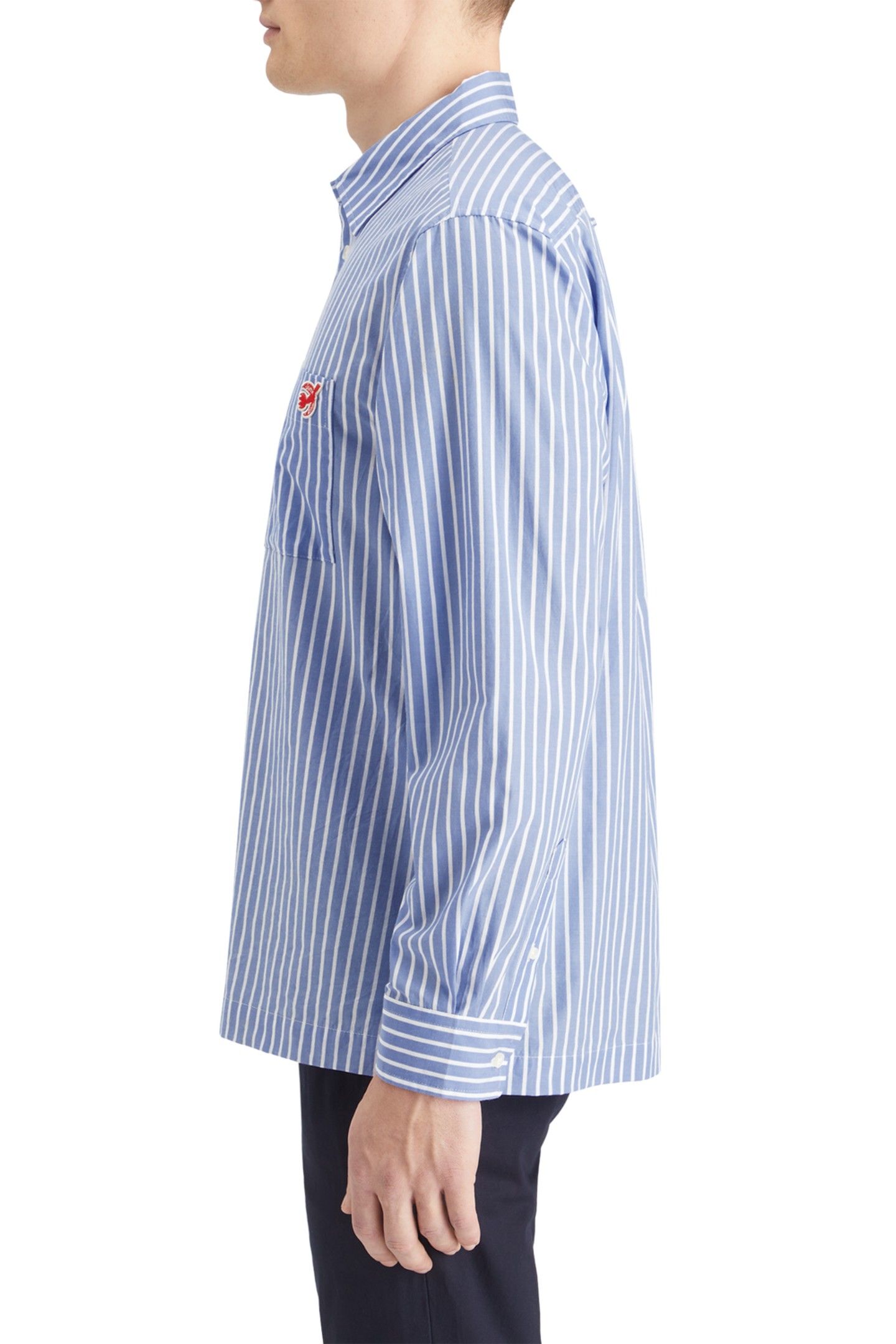 CORE - THE FREE SPIRIT PEACE BIRD POPLIN SHIRT BLUE WHITE ST 4