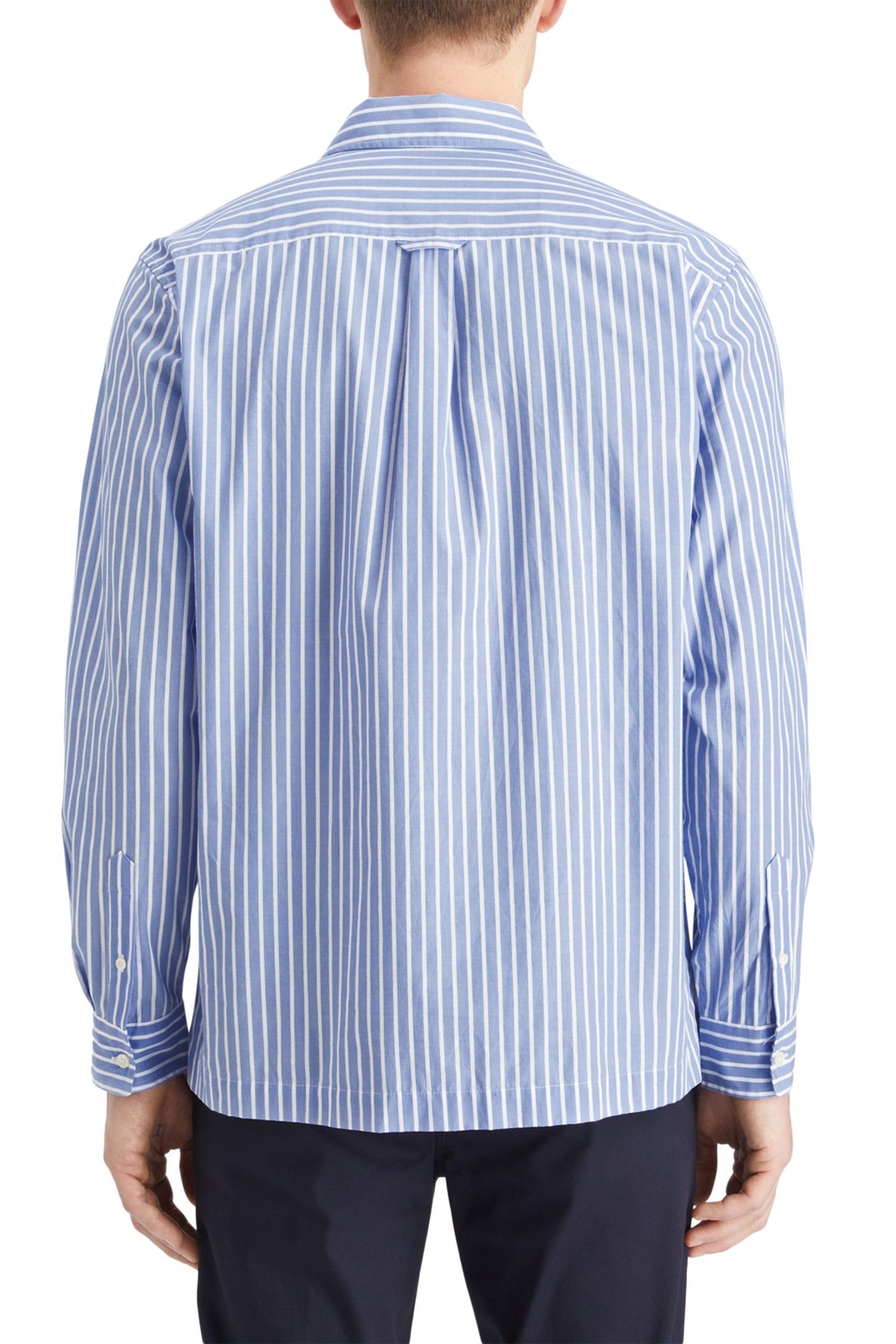 CORE - THE FREE SPIRIT PEACE BIRD POPLIN SHIRT BLUE WHITE ST 3
