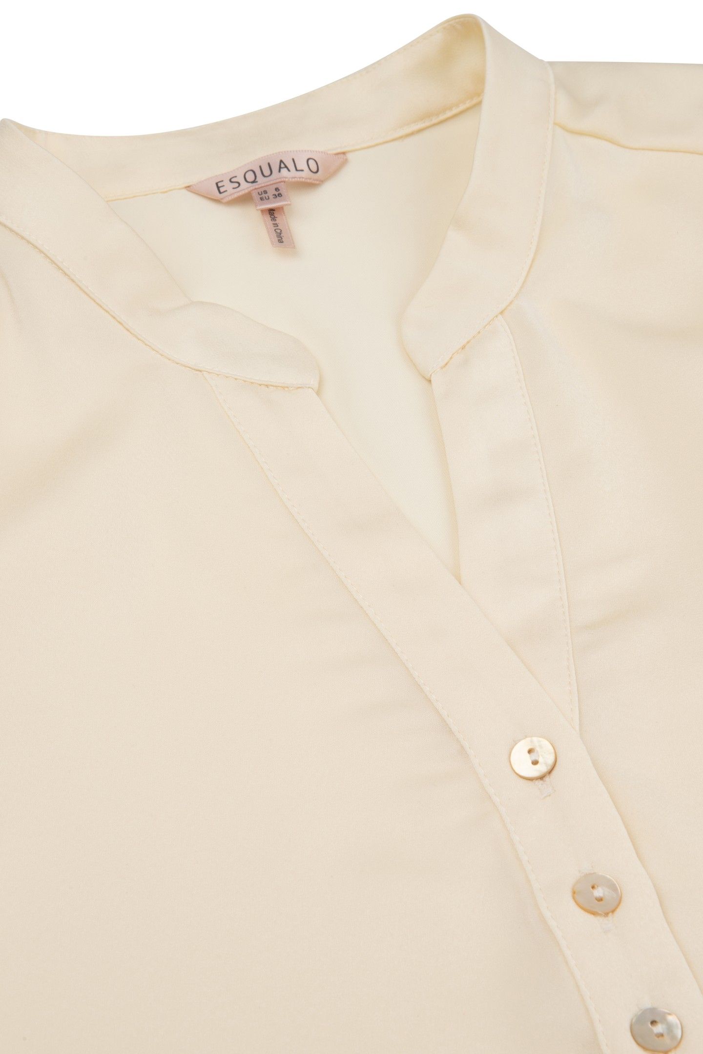 BLOUSE V-NECK SATEEN OFF WHITE 3
