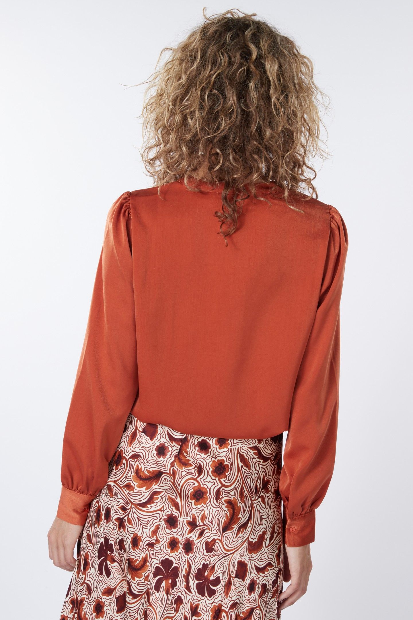 BLOUSE V-NECK SATEEN AUTUMN GLAZE 4