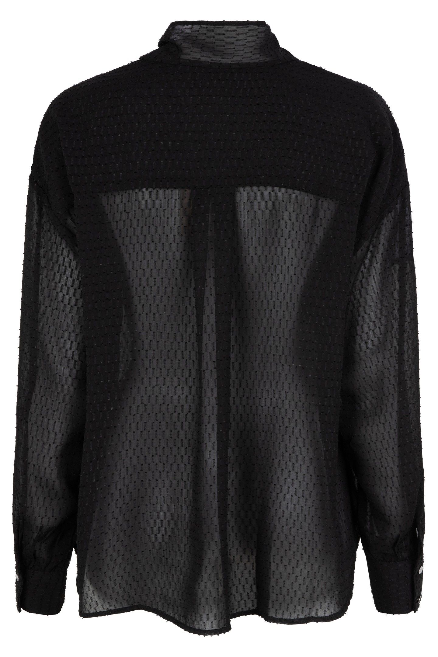 BLOUSE NECK BOW BLACK 2