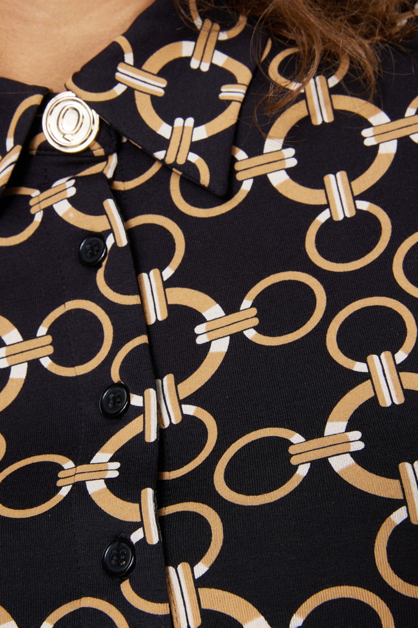 BLOUSE RIBBED CUFFS CHAIN PRINT PRINT 8
