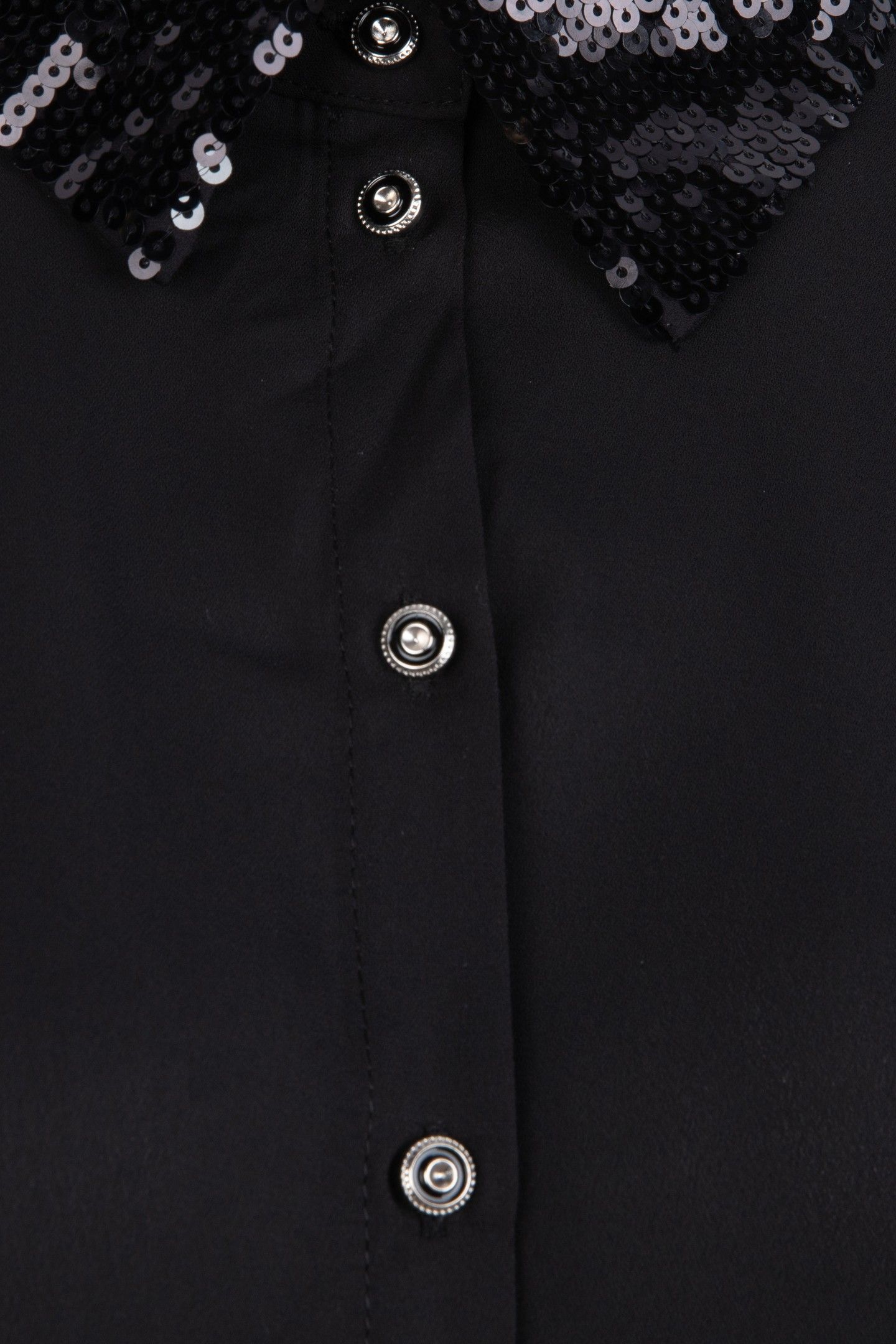 BLOUSE SEQUINS COLLAR BLACK 7