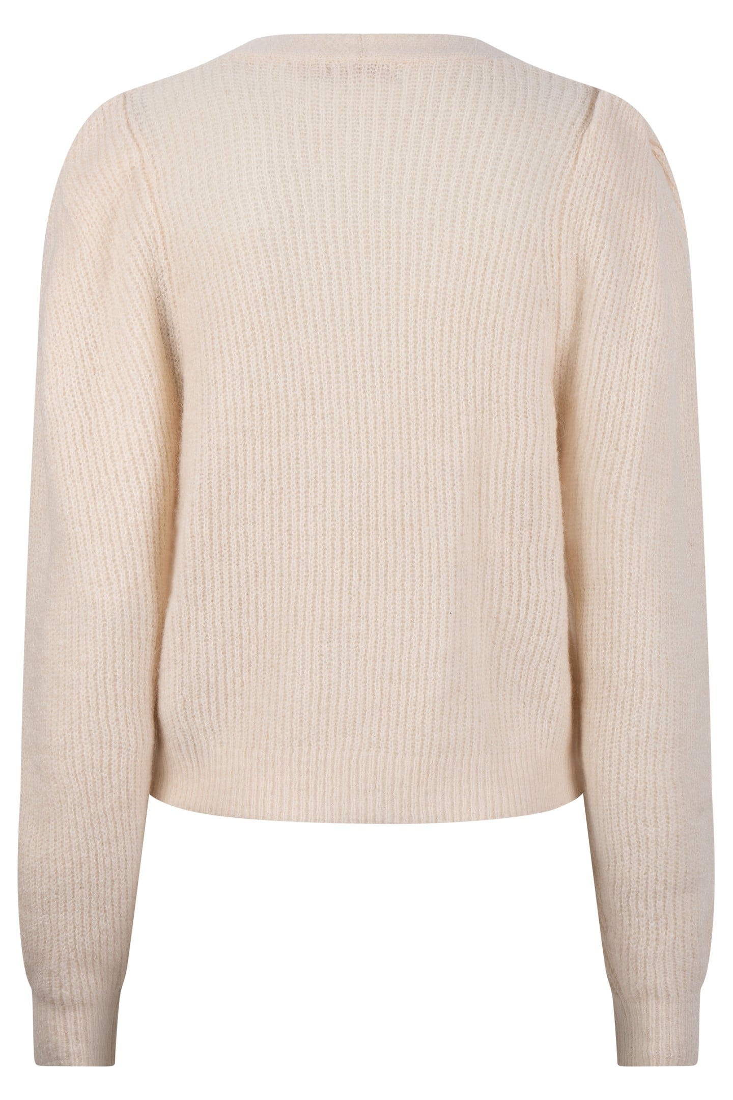 CARDIGAN PUFF SHOULDER LIGHT SAND 6