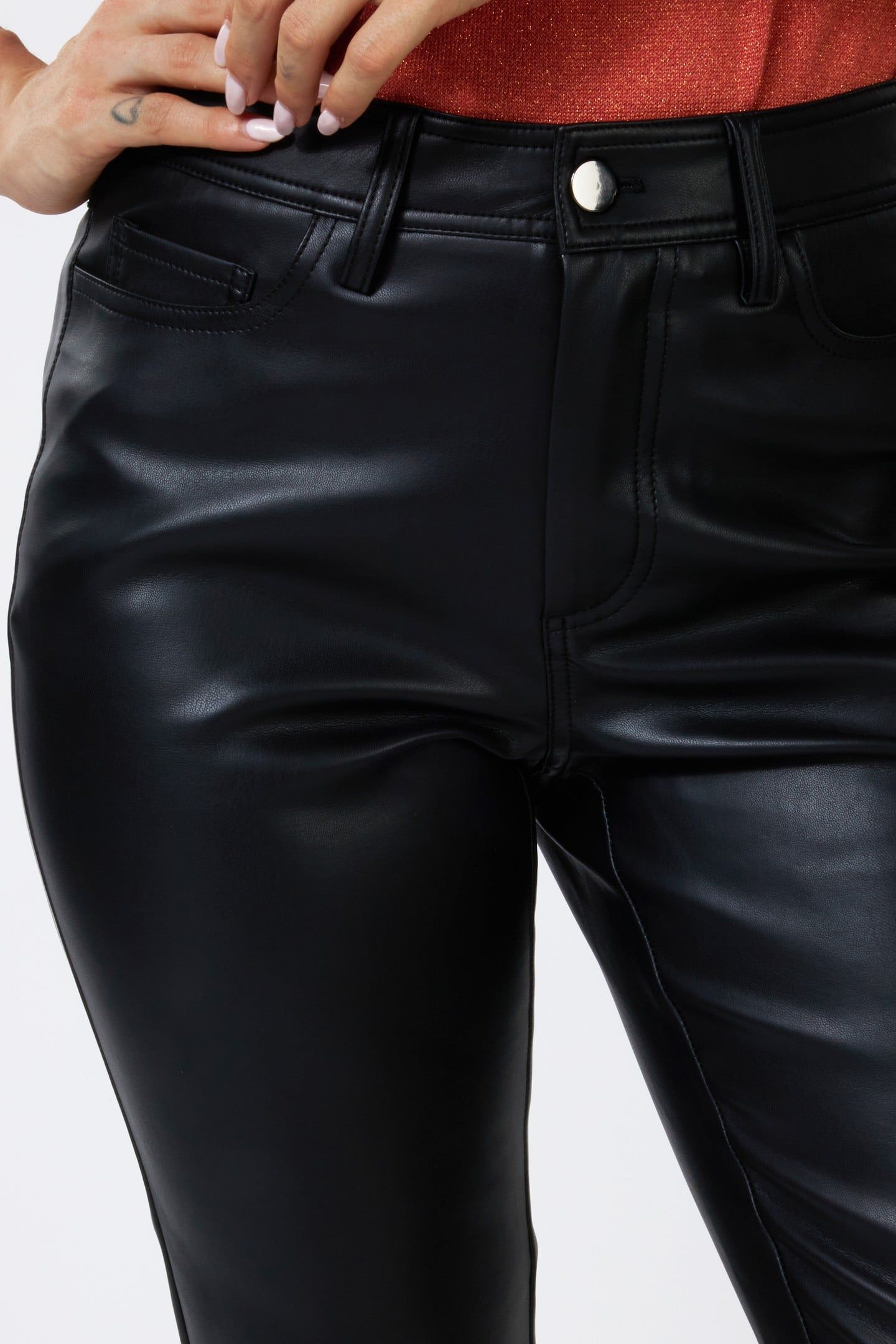 TROUSERS 5 POCKETS PU BLACK 9