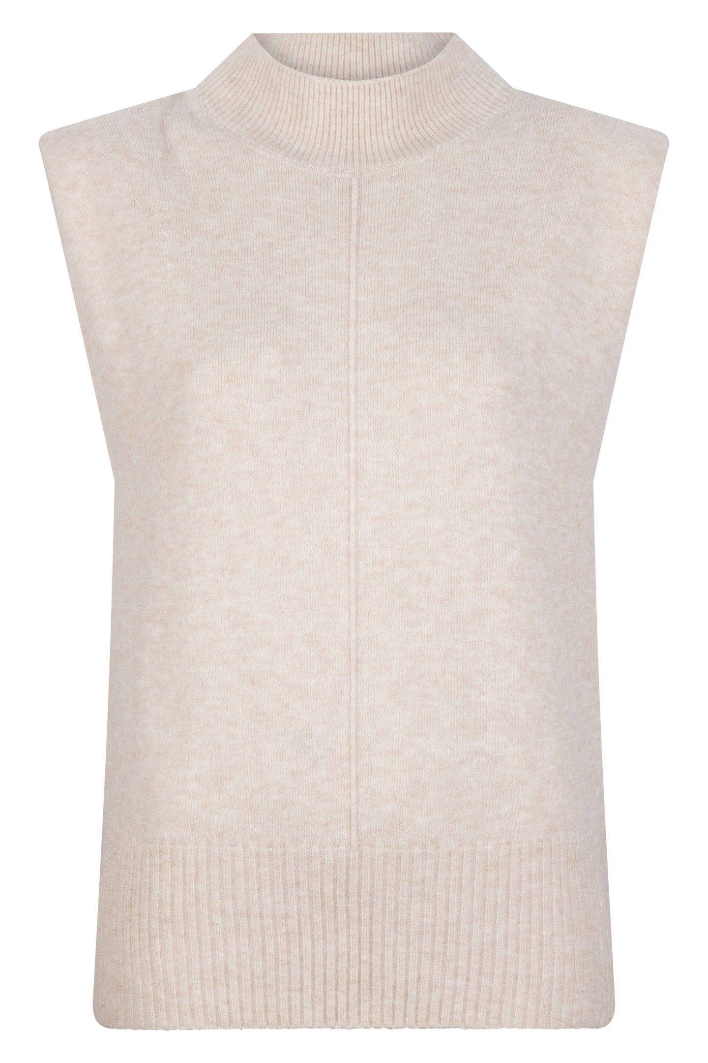 SWEATER SLV/LSS COL SHOULDER PADS LIGHT SAND 4